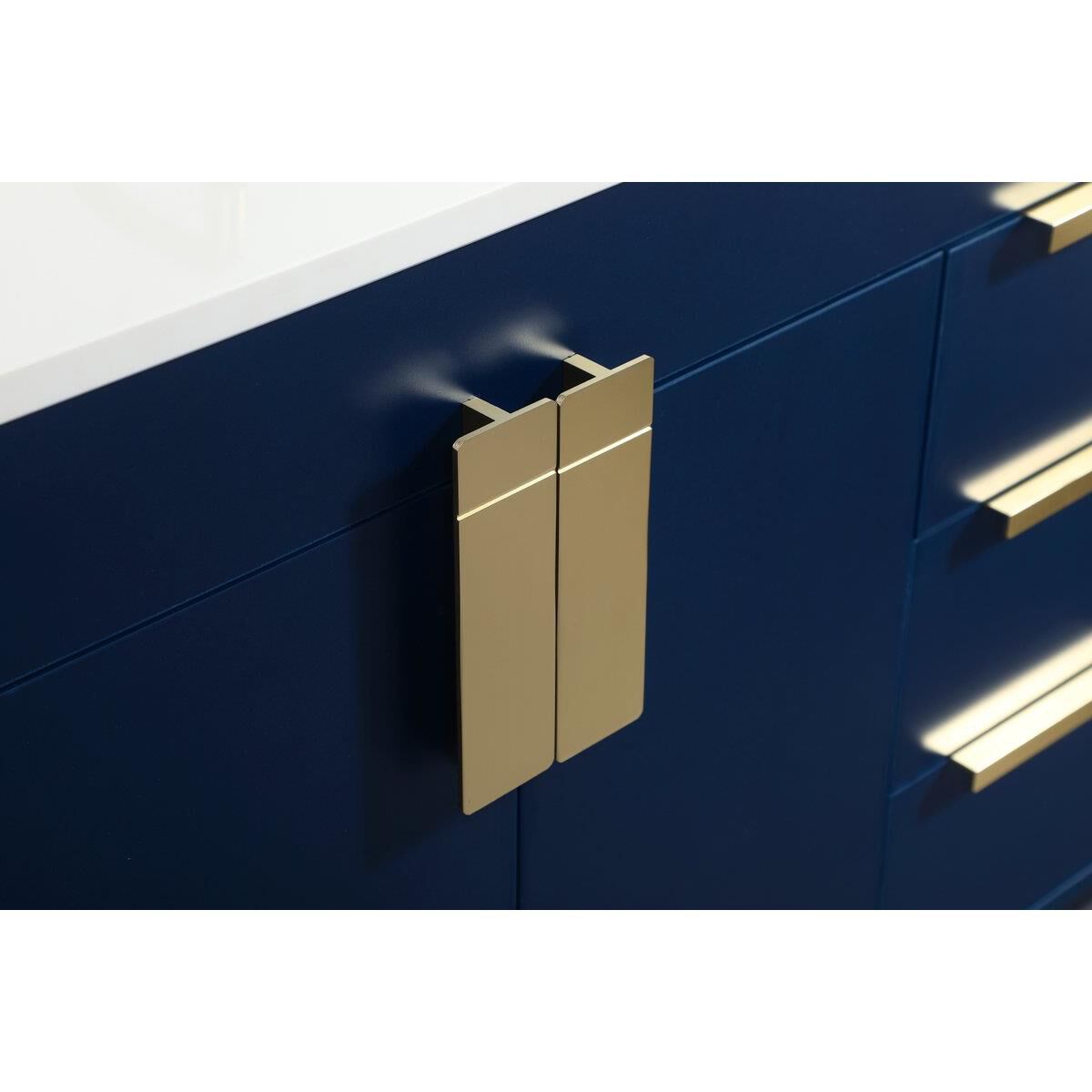 Shown in Blue finish and With Backsplash accent