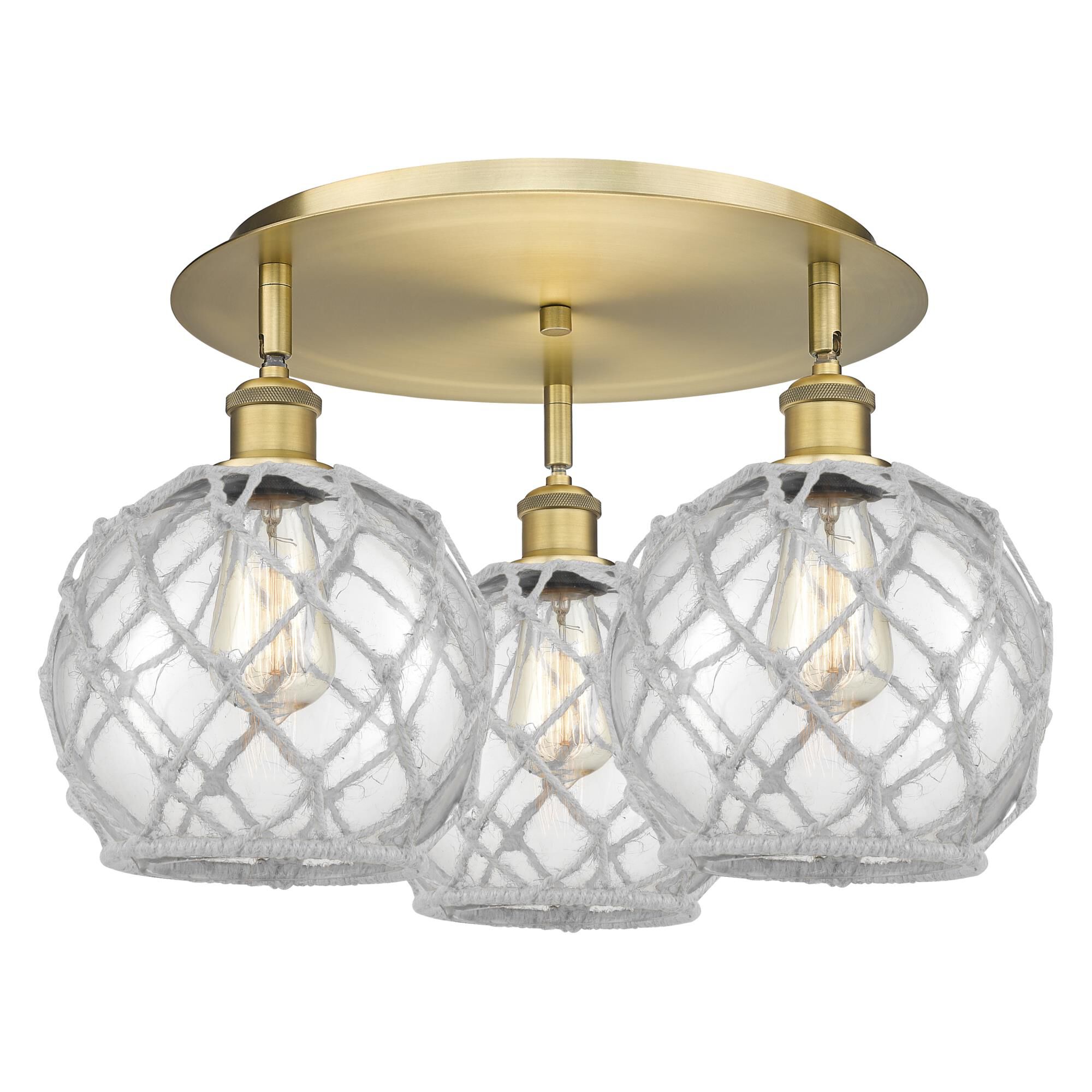 Bruno Marashlian Farmhouse Rope 20 Inch Flush Mount by Innovations Lighting