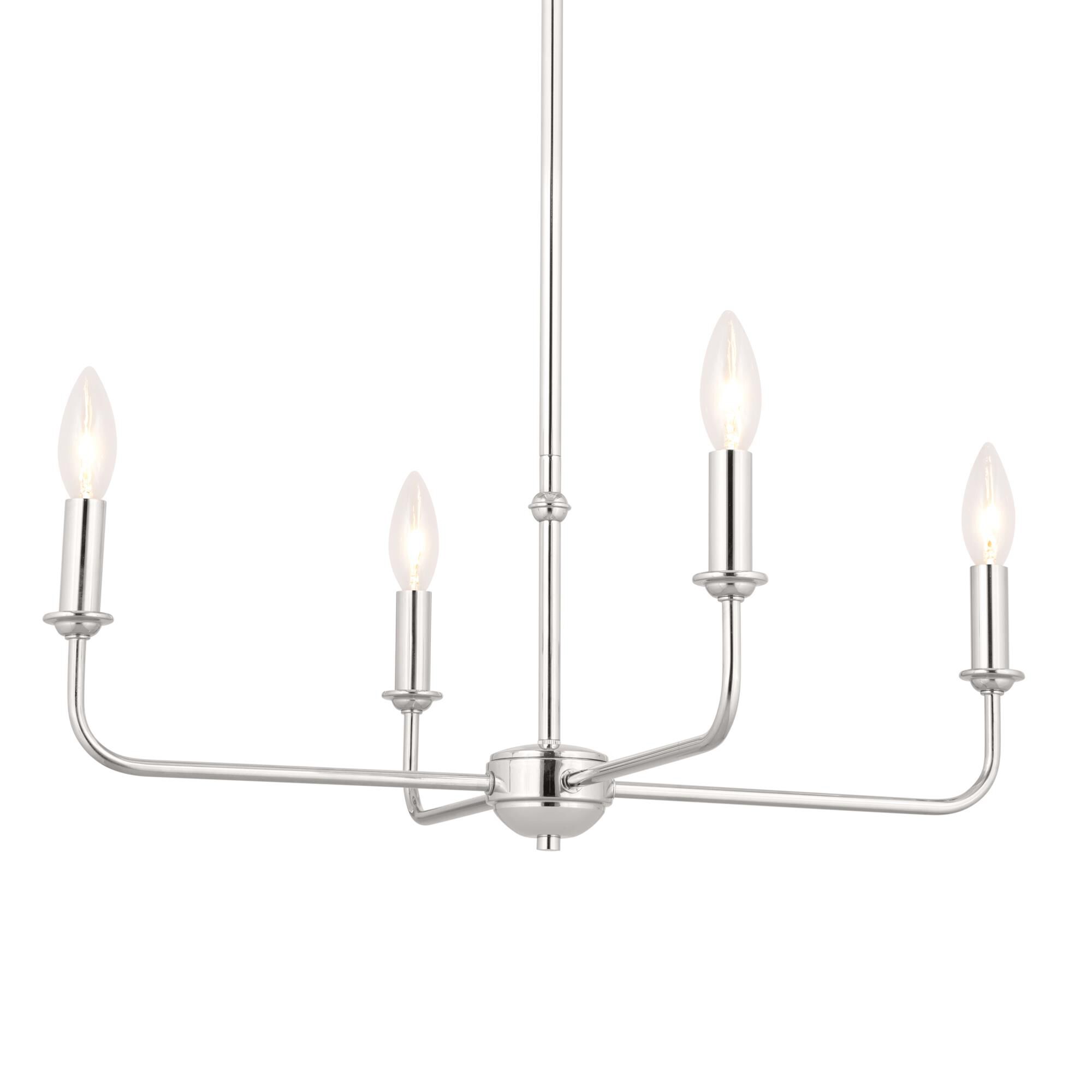 Shown in Polished Nickel finish and Fabric and Bell shade