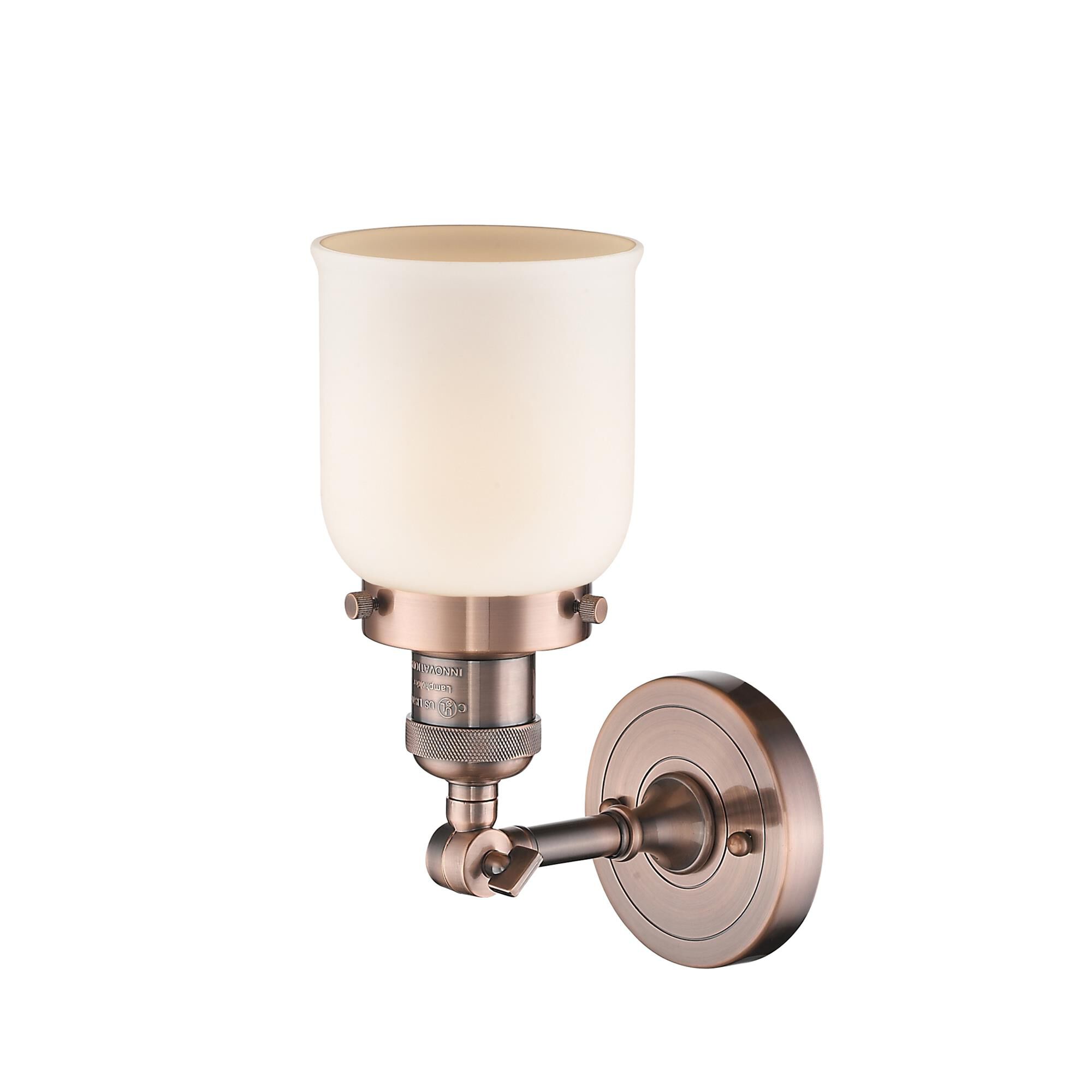 Shown in Antique Copper finish and Frosted glass