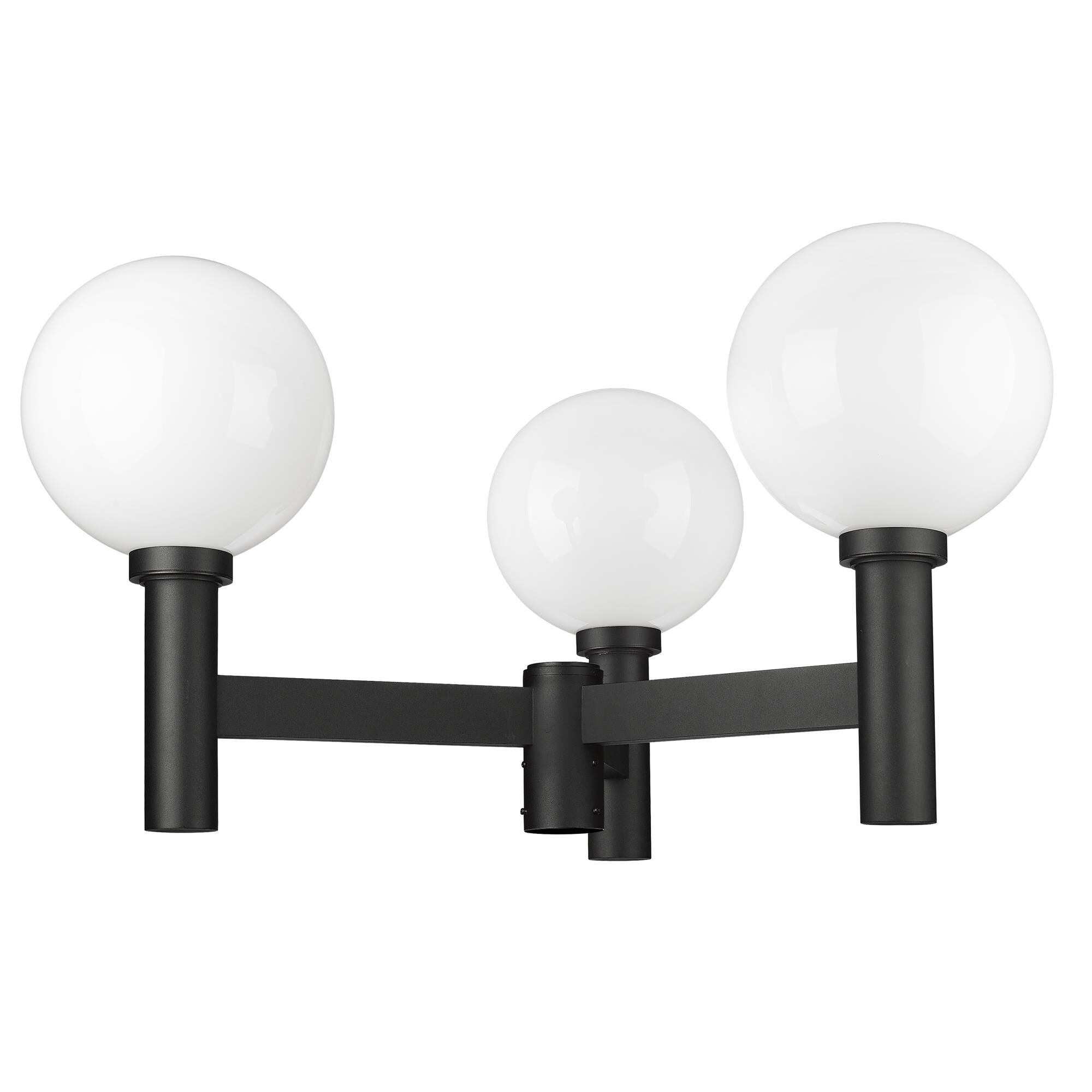 Shown in Black finish and Opal glass