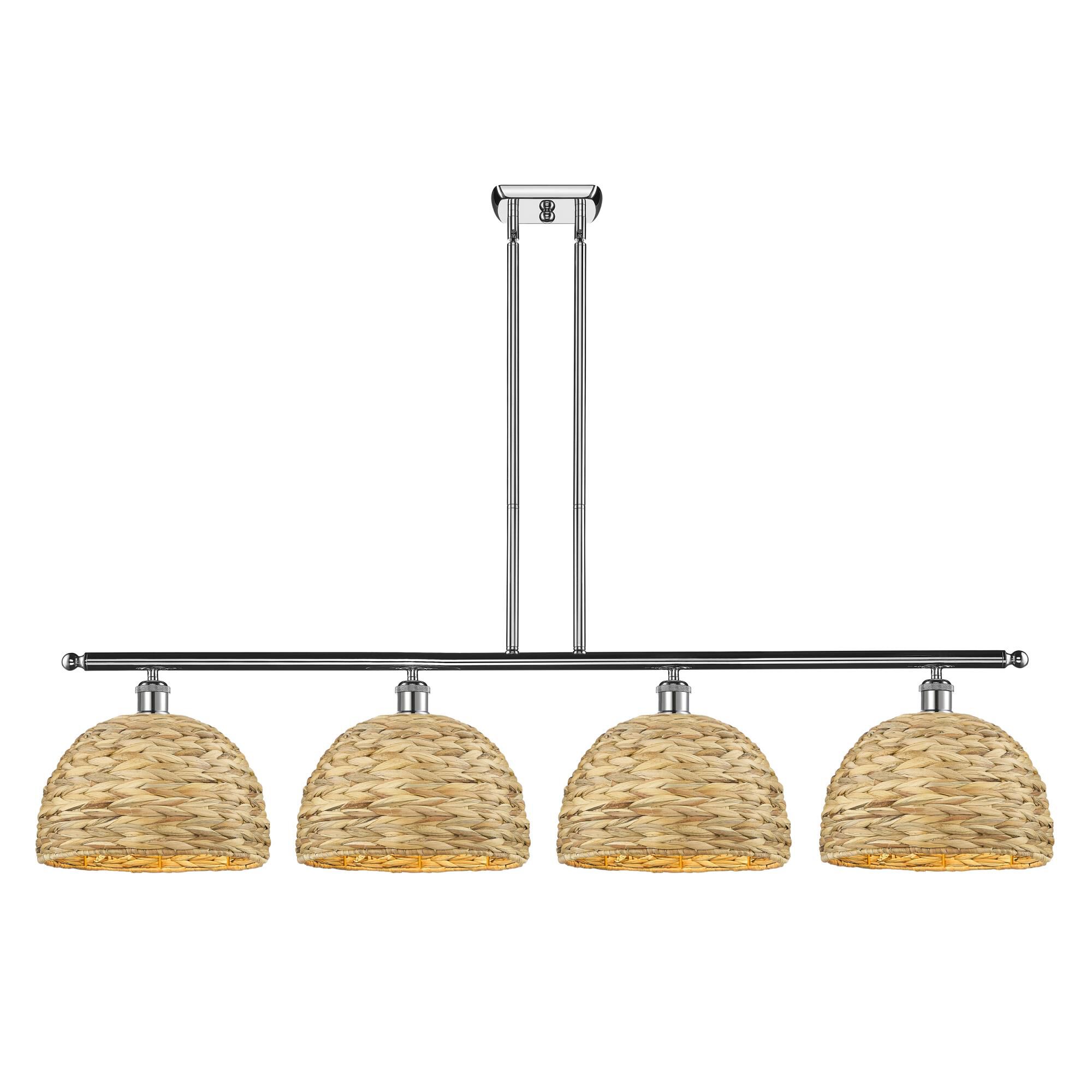 Bruno Marashlian Woven Rattan 50 Inch Linear Suspension Light by Innovations Lighting