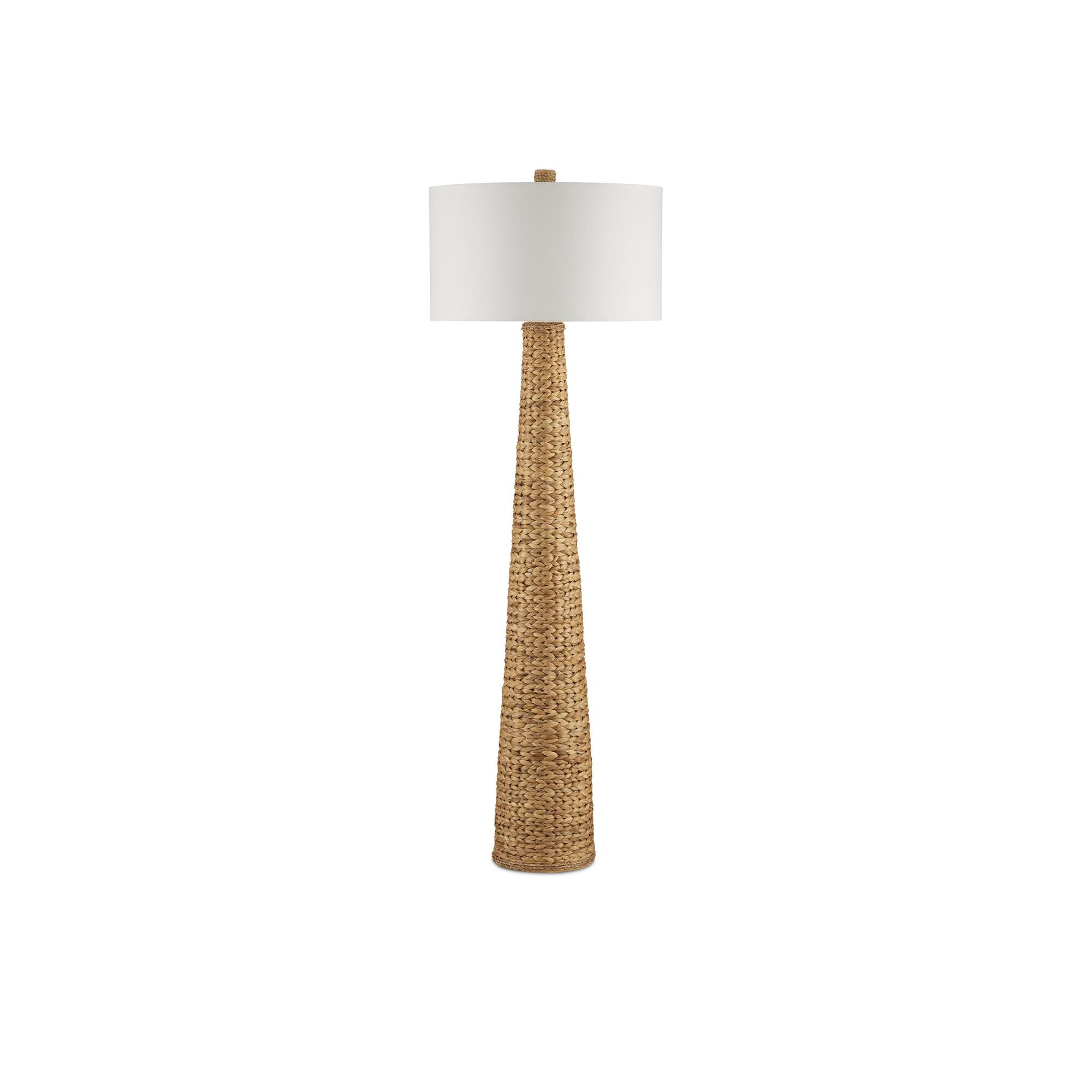 Shown in Natural finish and Off-White Linen shade