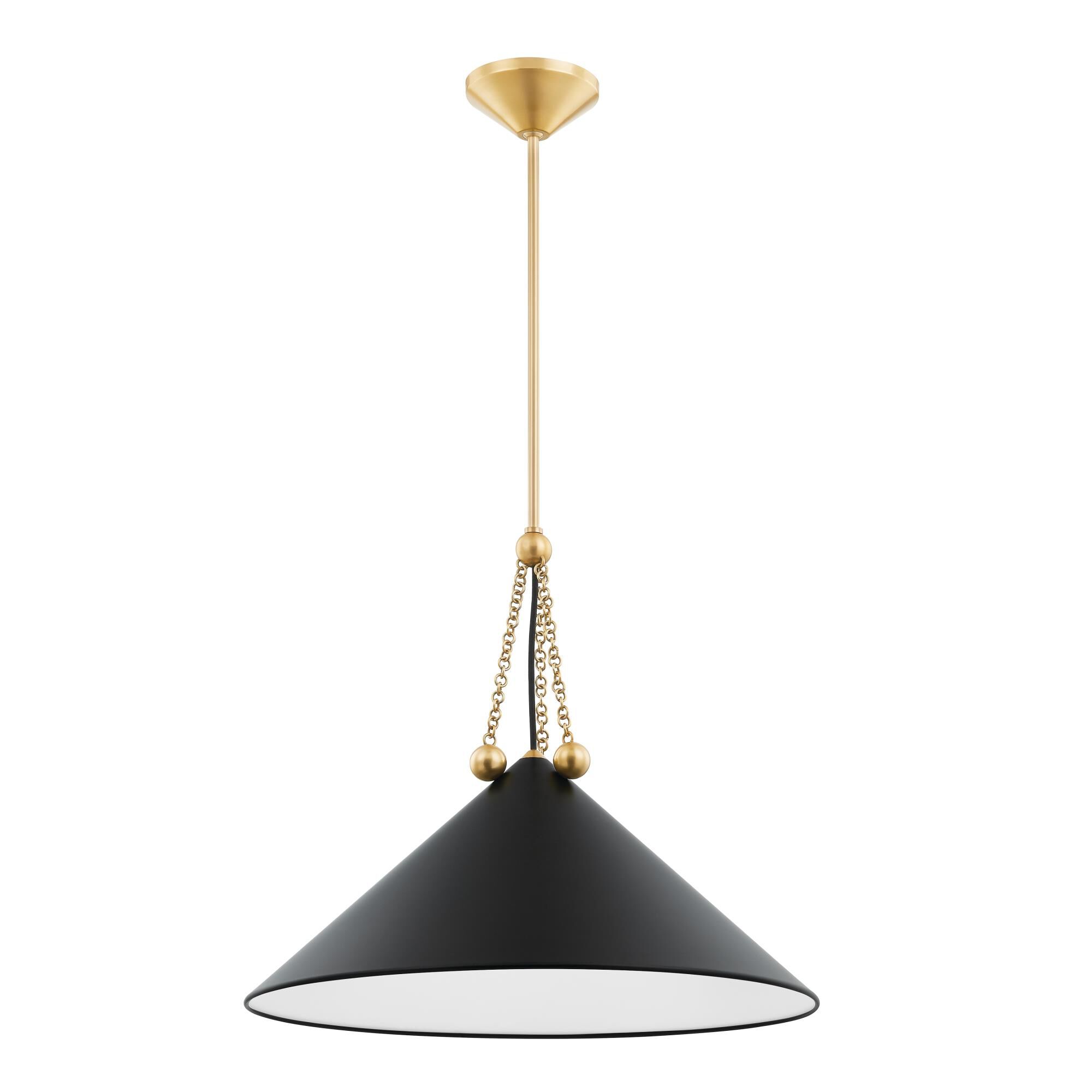 Shown in Aged Brass with Soft Black finish