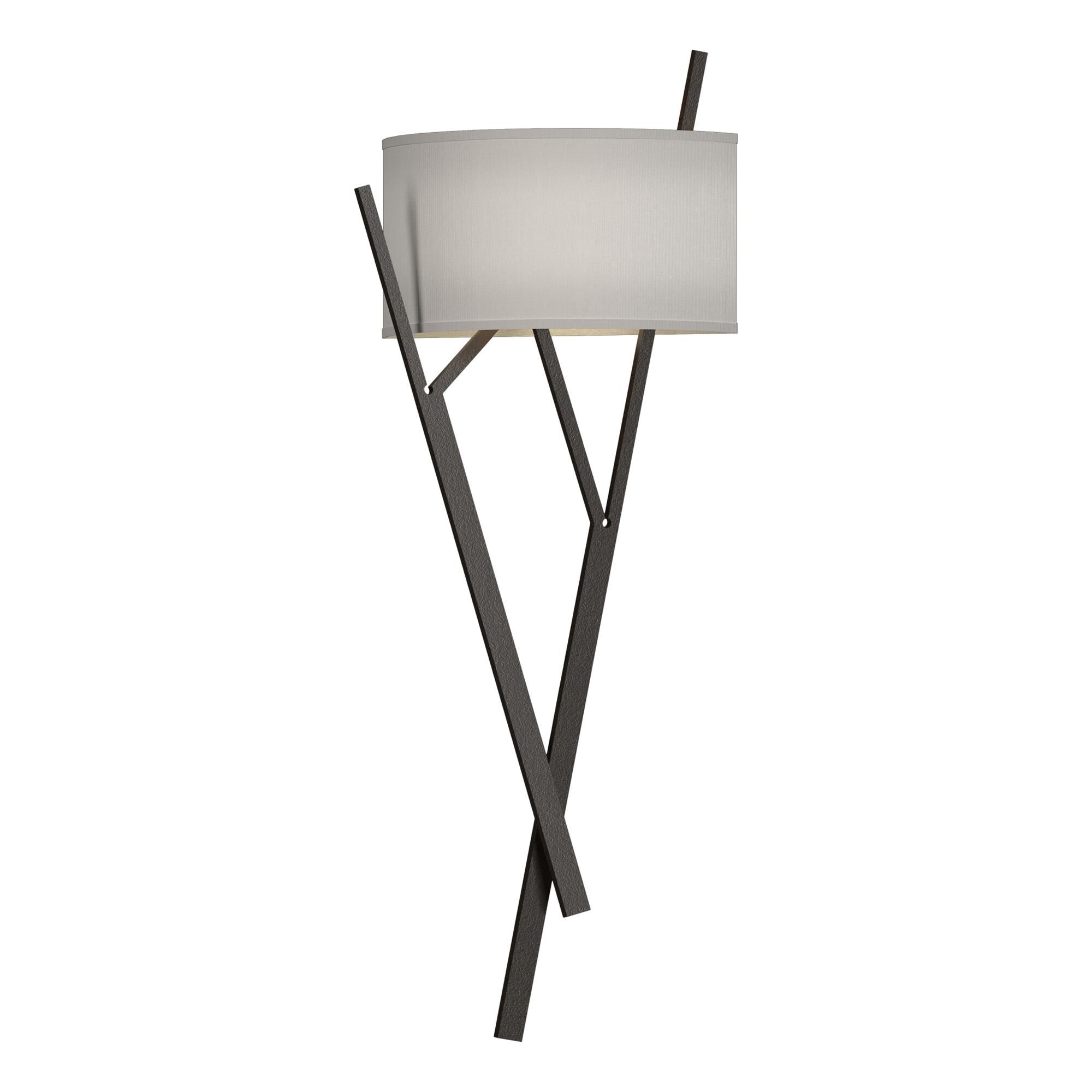 Shown in Oil Rubbed Bronze finish and Natural Anna shade