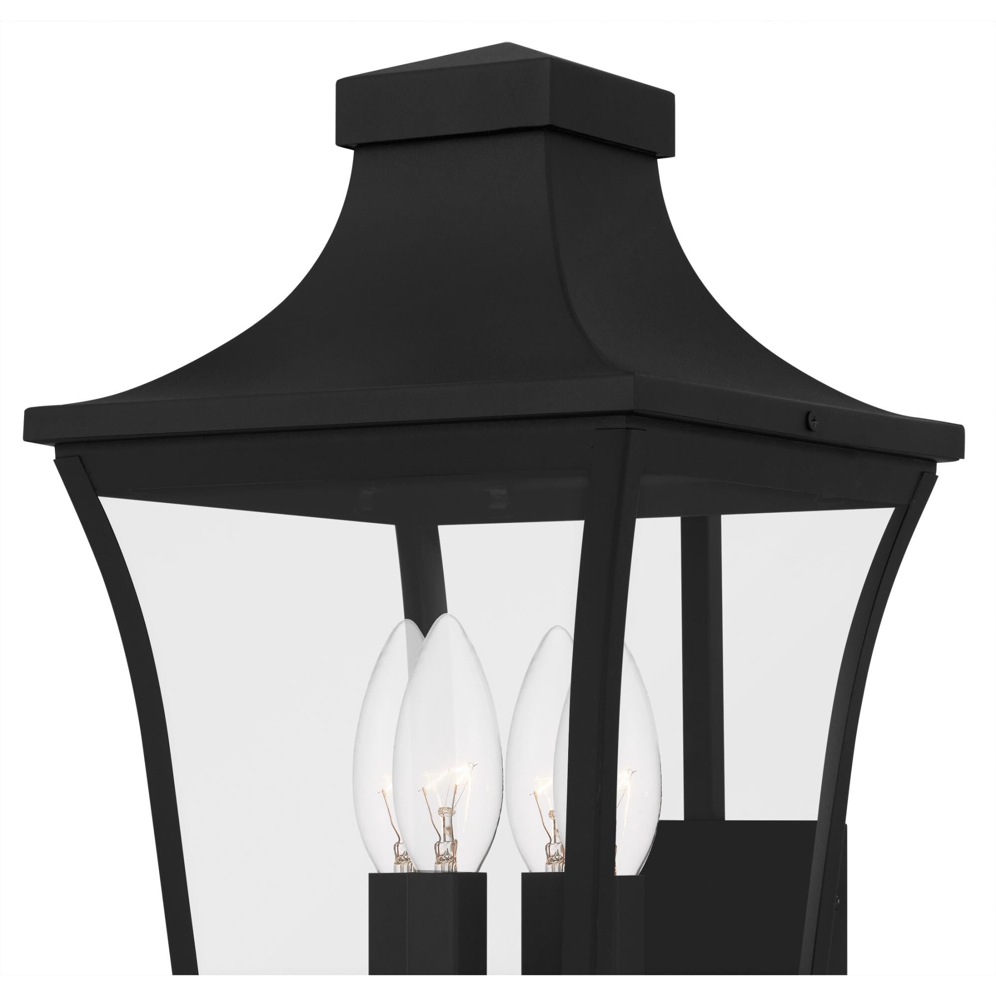 Shown in Earth Black finish and Clear Glass shade