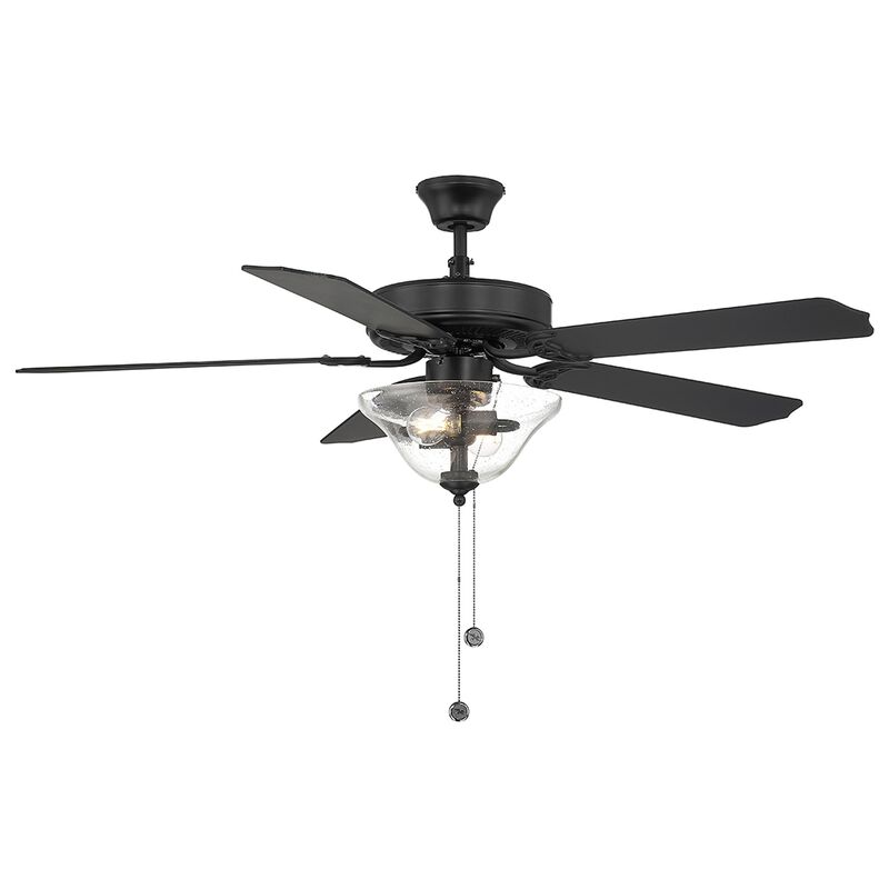 52 Inch Ceiling Fan with Light Kit by Meridian Lighting