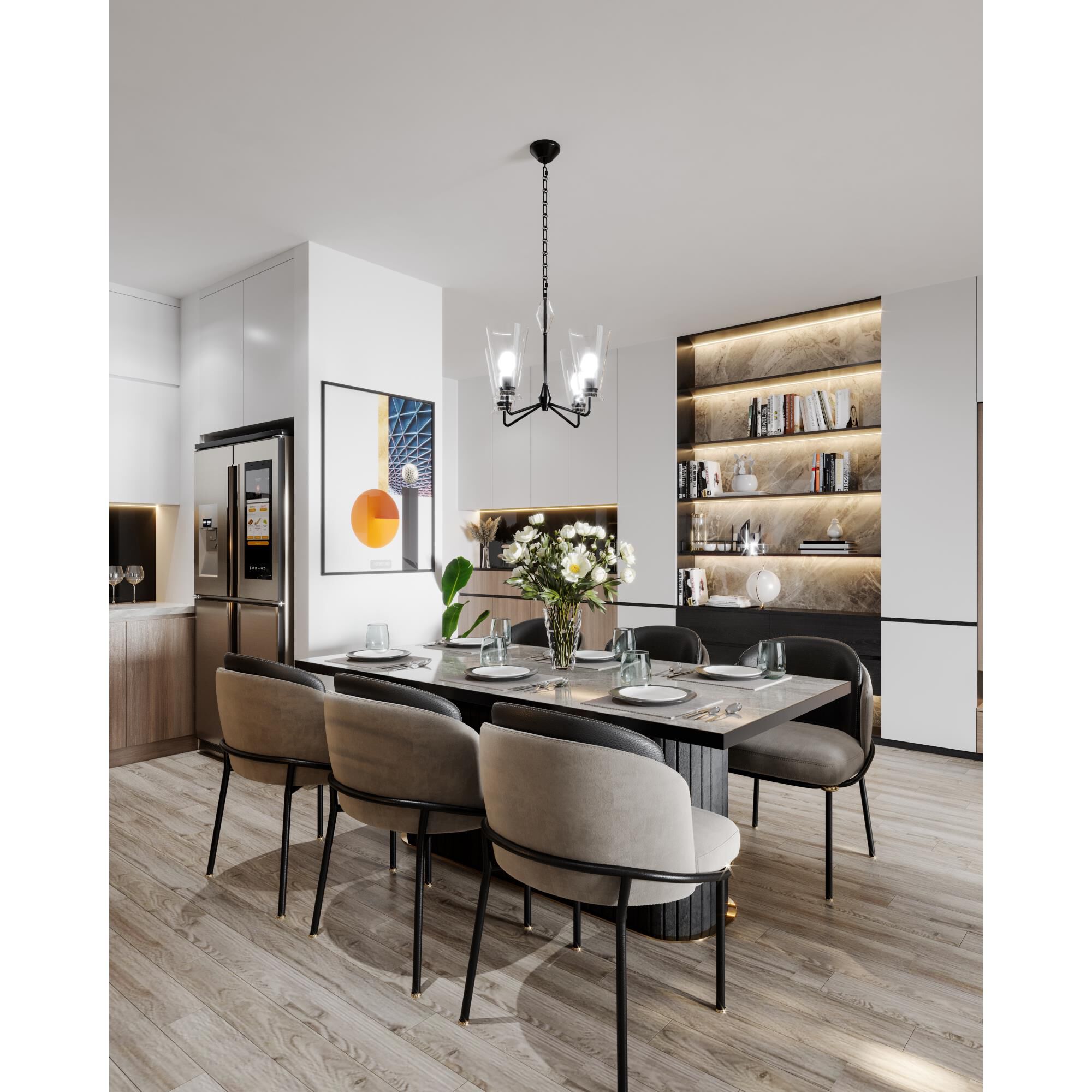 Salem 4 Light Chandelier by Alora Mood