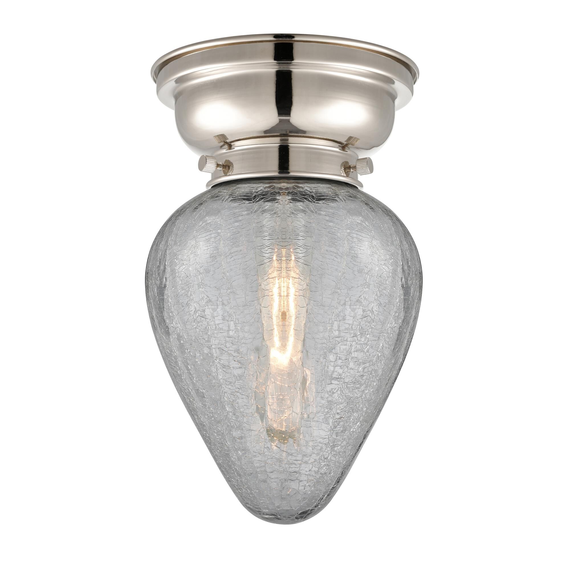 Shown in Polished Nickel finish and Acorn glass and Glass shade