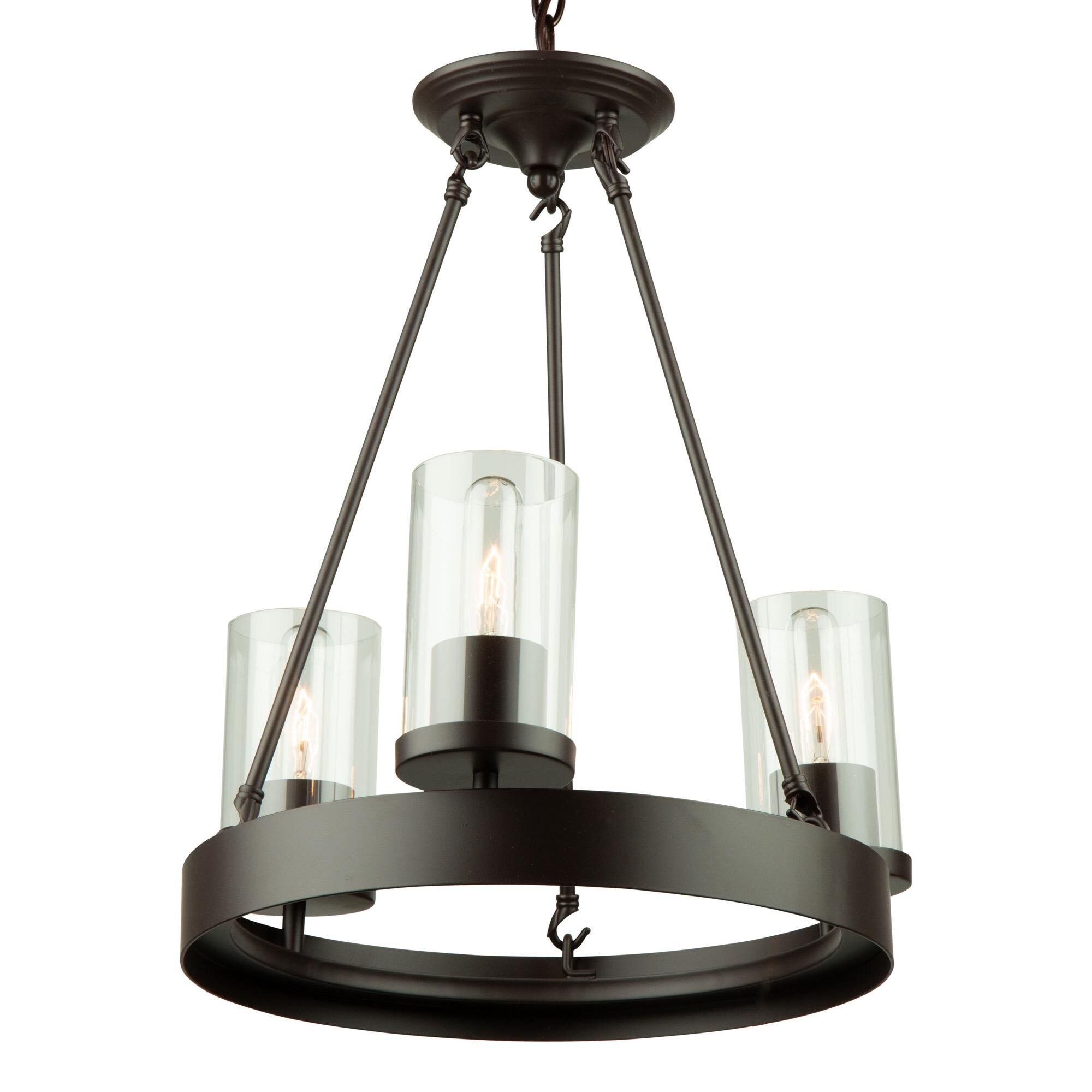 Menlo Park 17 Inch 3 Light Mini Chandelier by Artcraft