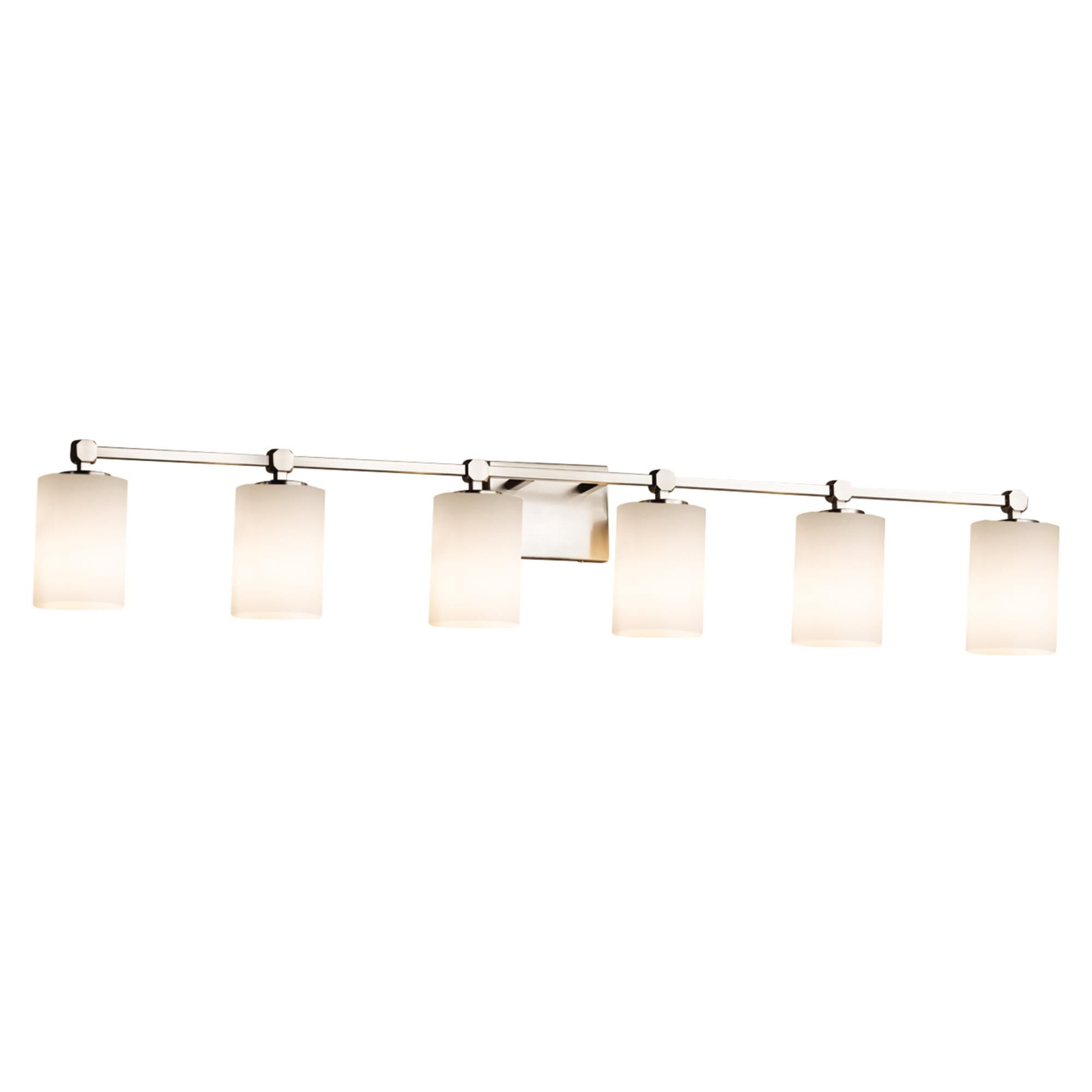 Fusion 48 Inch 6 Light Bath Vanity Light by Justice Design Group