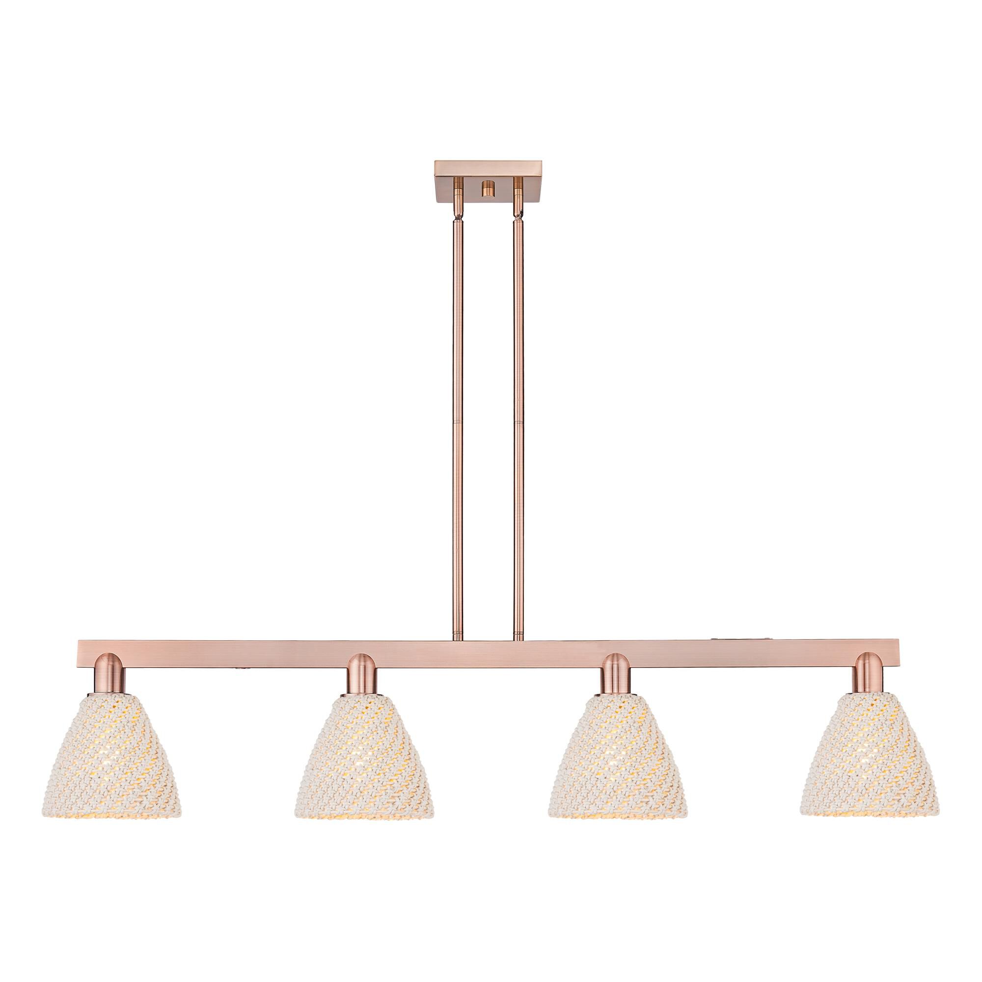 Shown in Antique Copper finish and Natural shade
