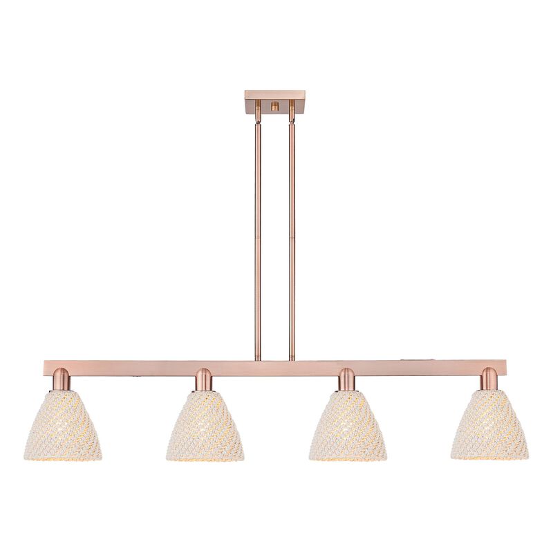 Bruno Marashlian Natural Ballston Dome 48 Inch Linear Suspension Light by Innovations Lighting