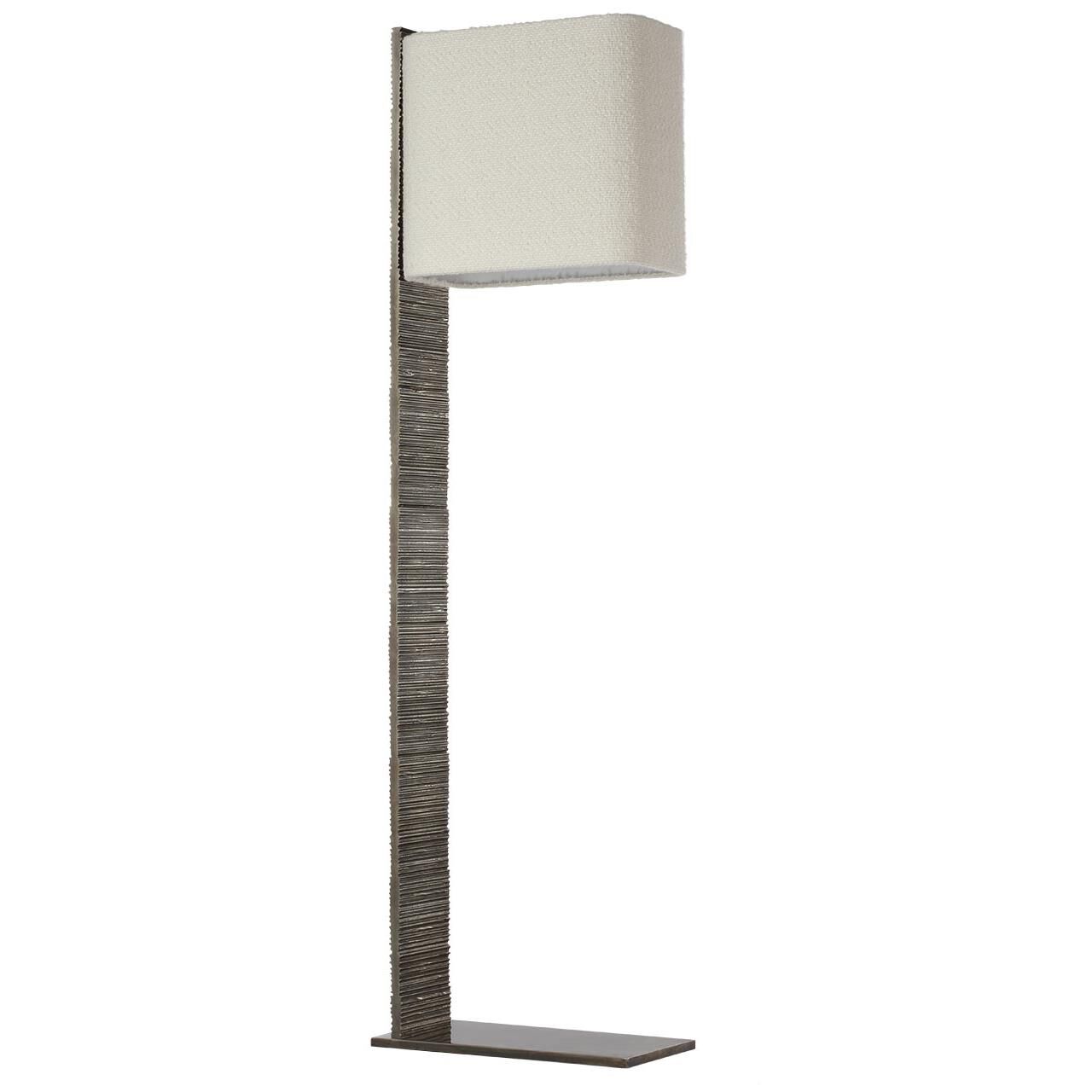 Shown in Ridged Graphite finish and Boucle Rectangle shade