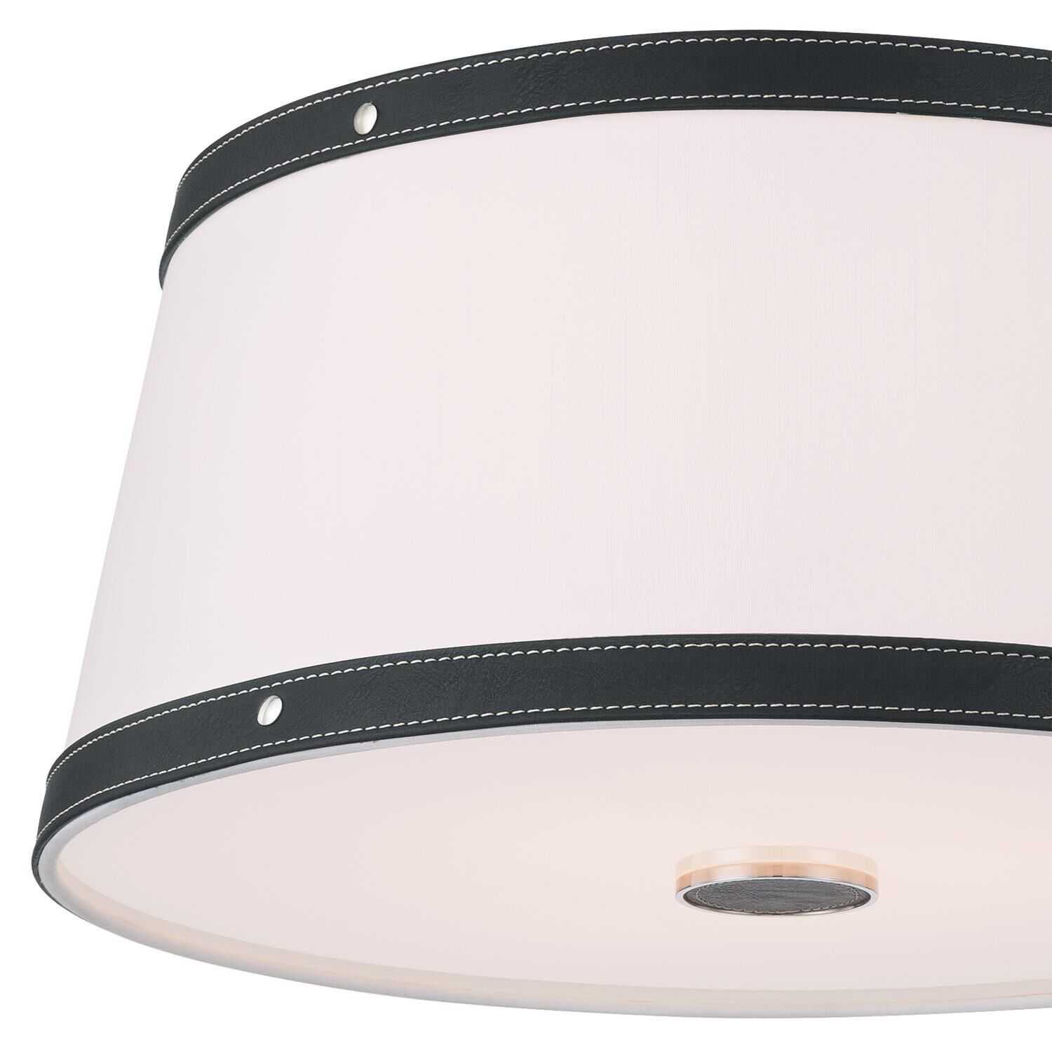 Shown in Polished Nickel finish and Fabric glass and Fabric shade