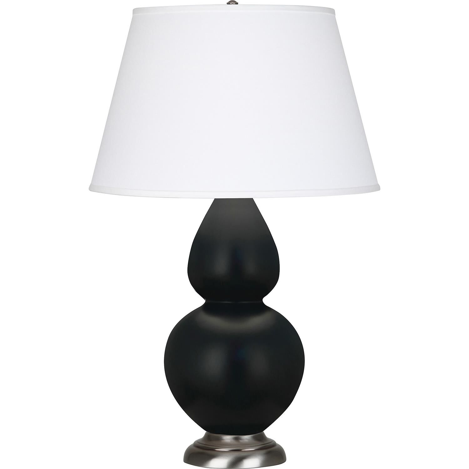 Shown in Matte Obsidian finish and Pearl shade and Antique Silver accent