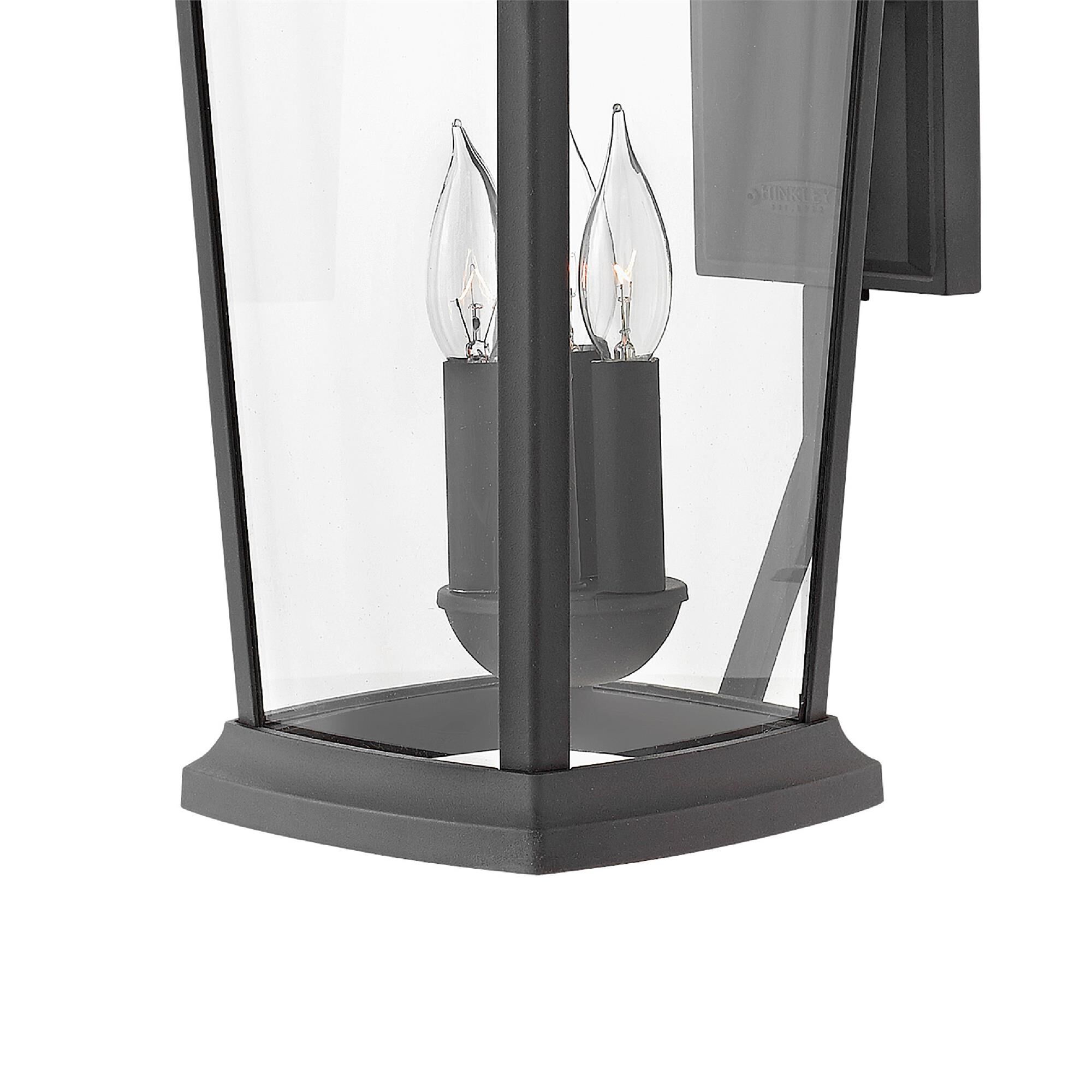 Shown in Museum Black finish and Clear glass