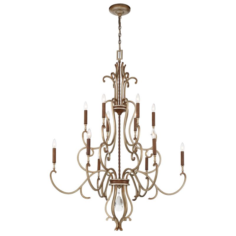 Magnolia Manor 42 Inch 12 Light Chandelier by Metropolitan Lighting