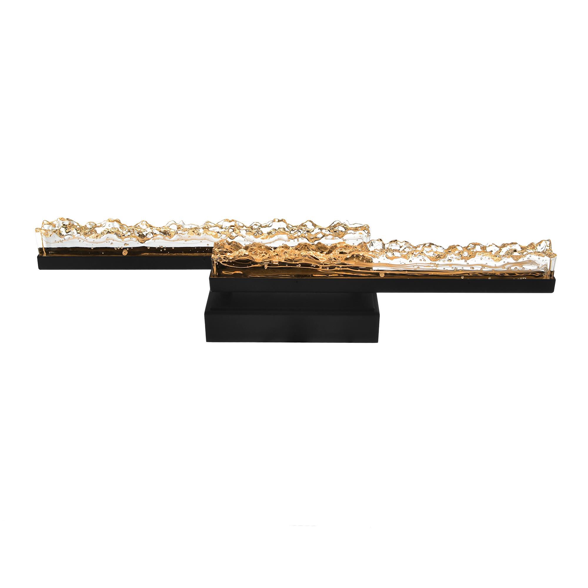 Shown in Black finish and Clear crystal