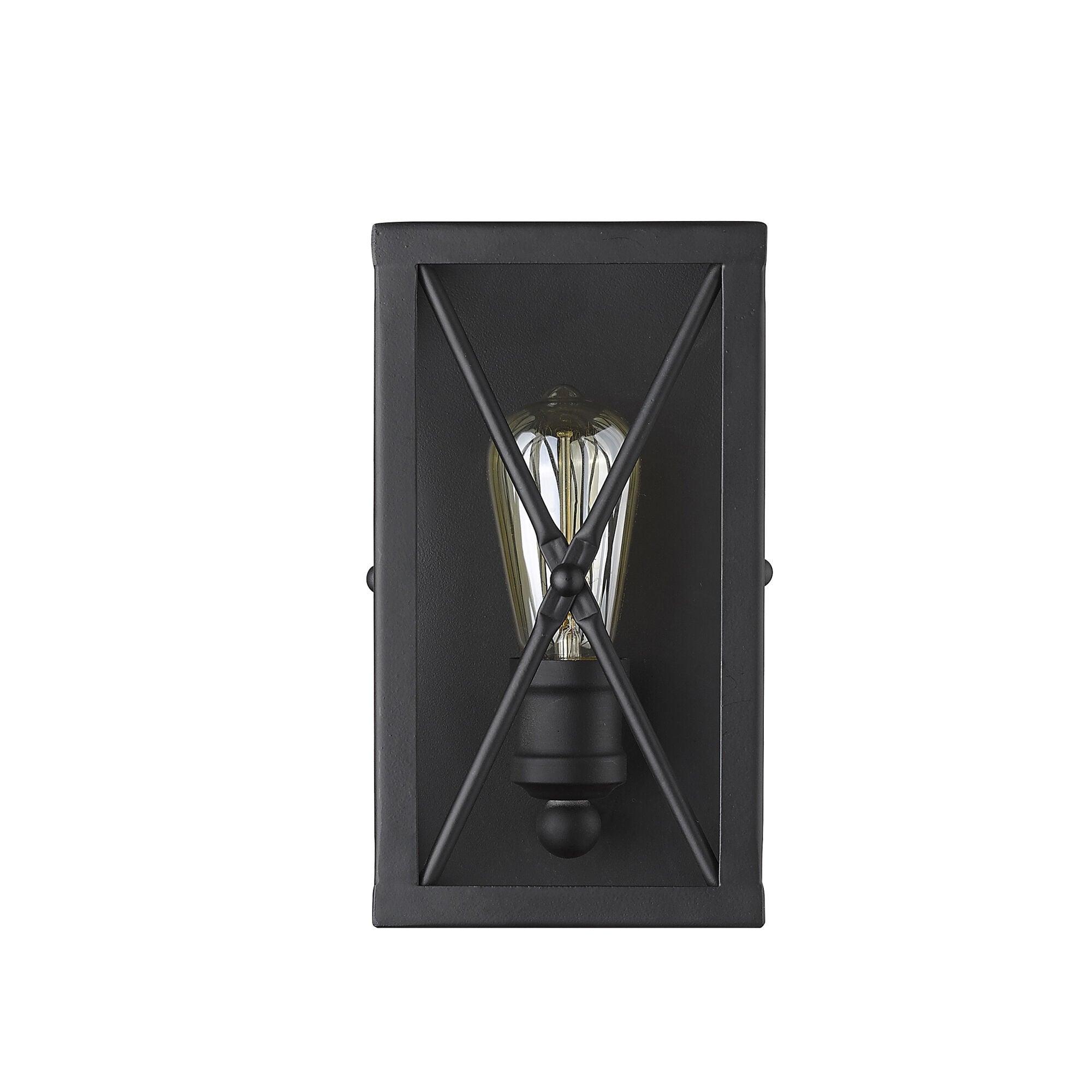 Shown in Matte Black finish and -- glass and -- shade