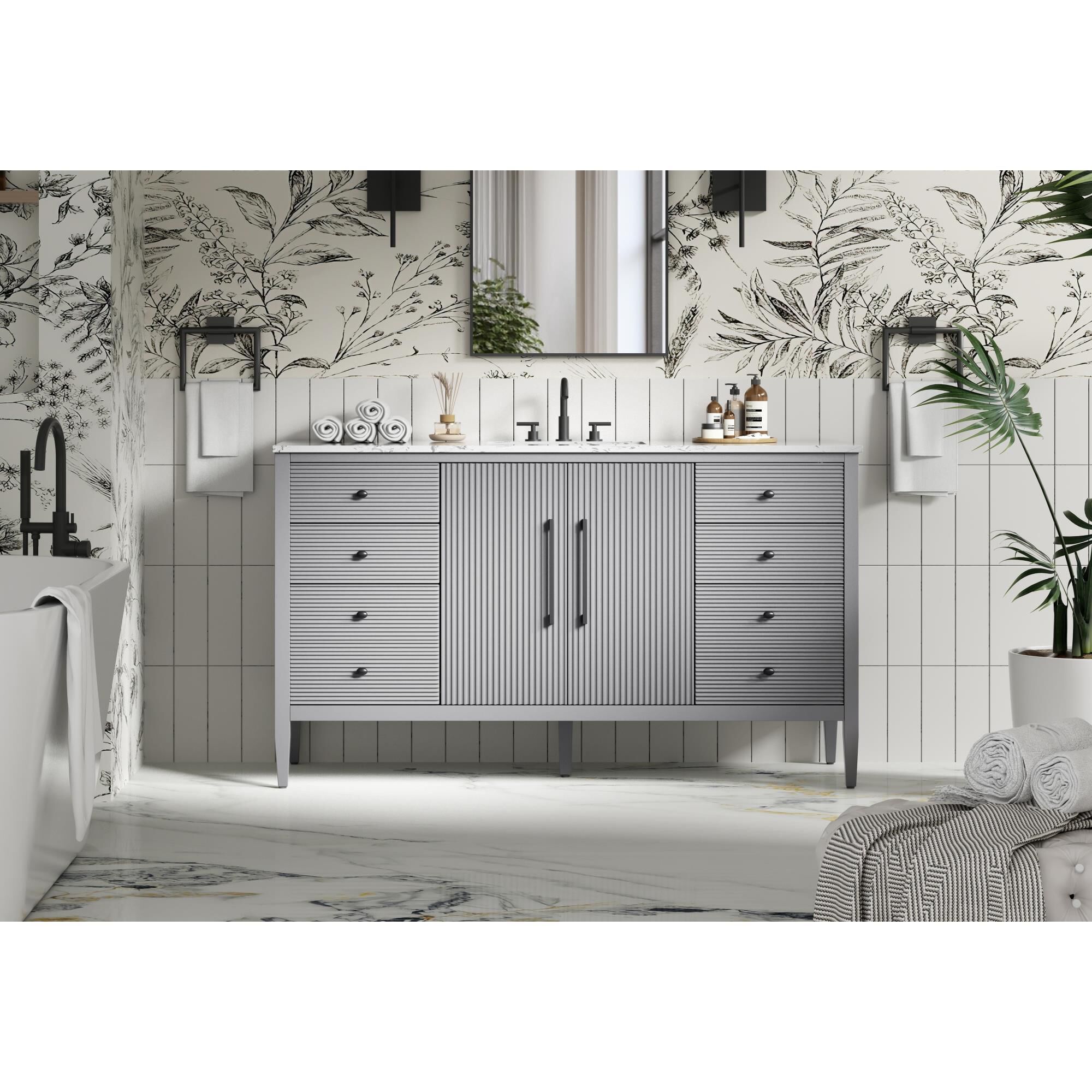 Blakely 60 Inch Bath Vanity by Elegant Dcor