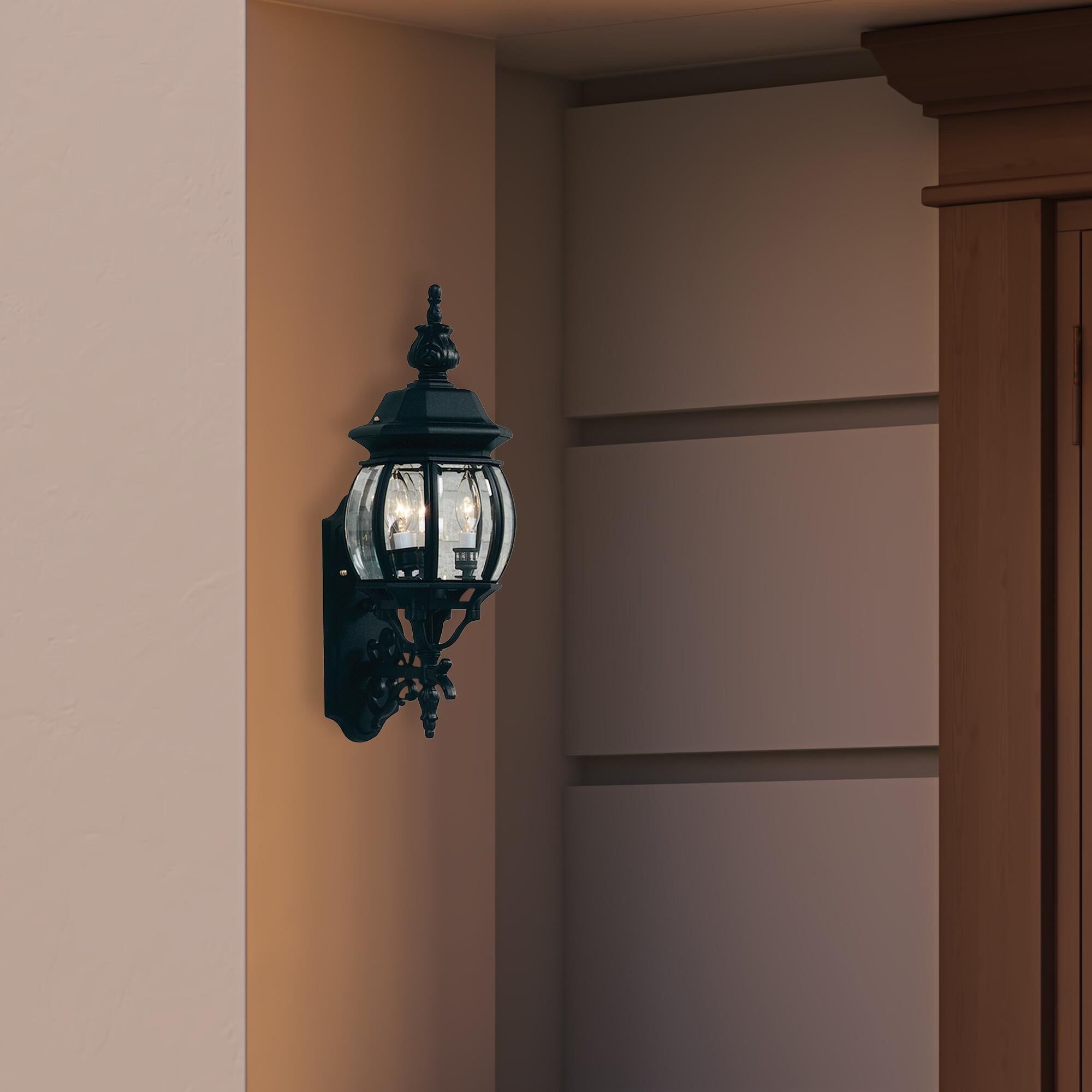 Classico 22 Inch Tall 3 Light Outdoor Wall Light,