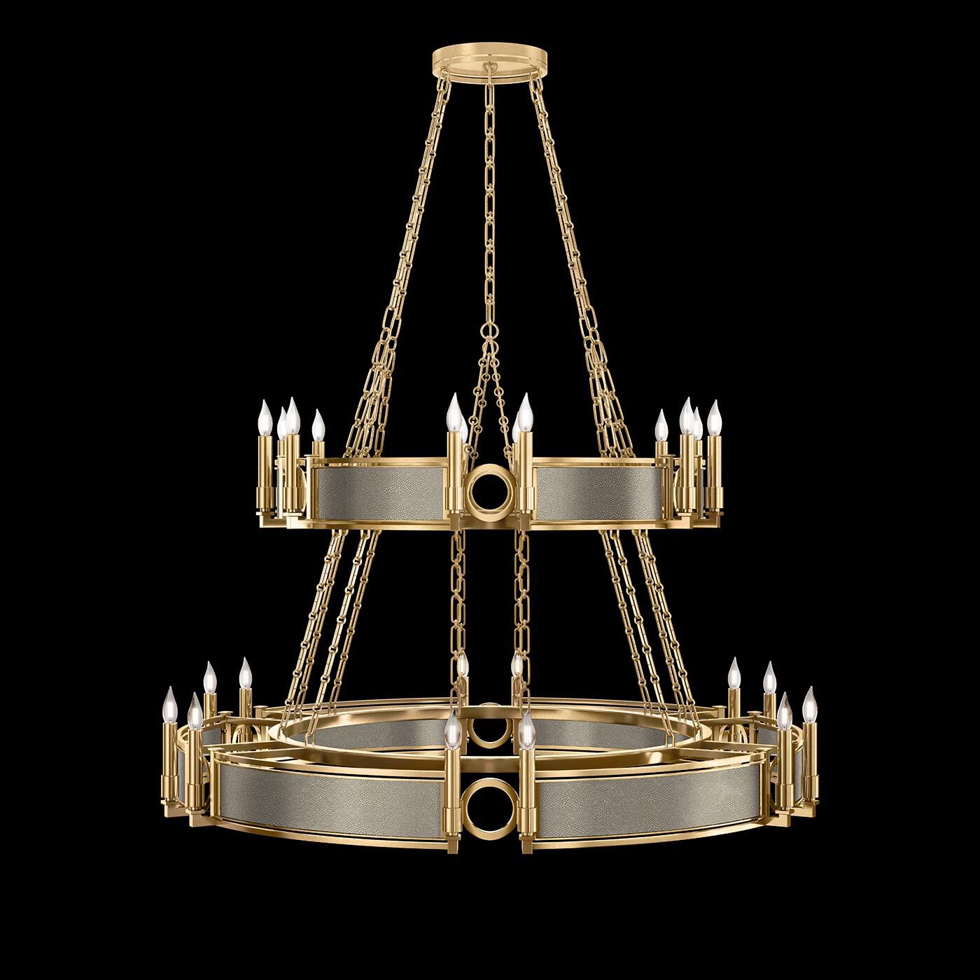 Shown in Gold Leaf and Brass  finish and Coco accent