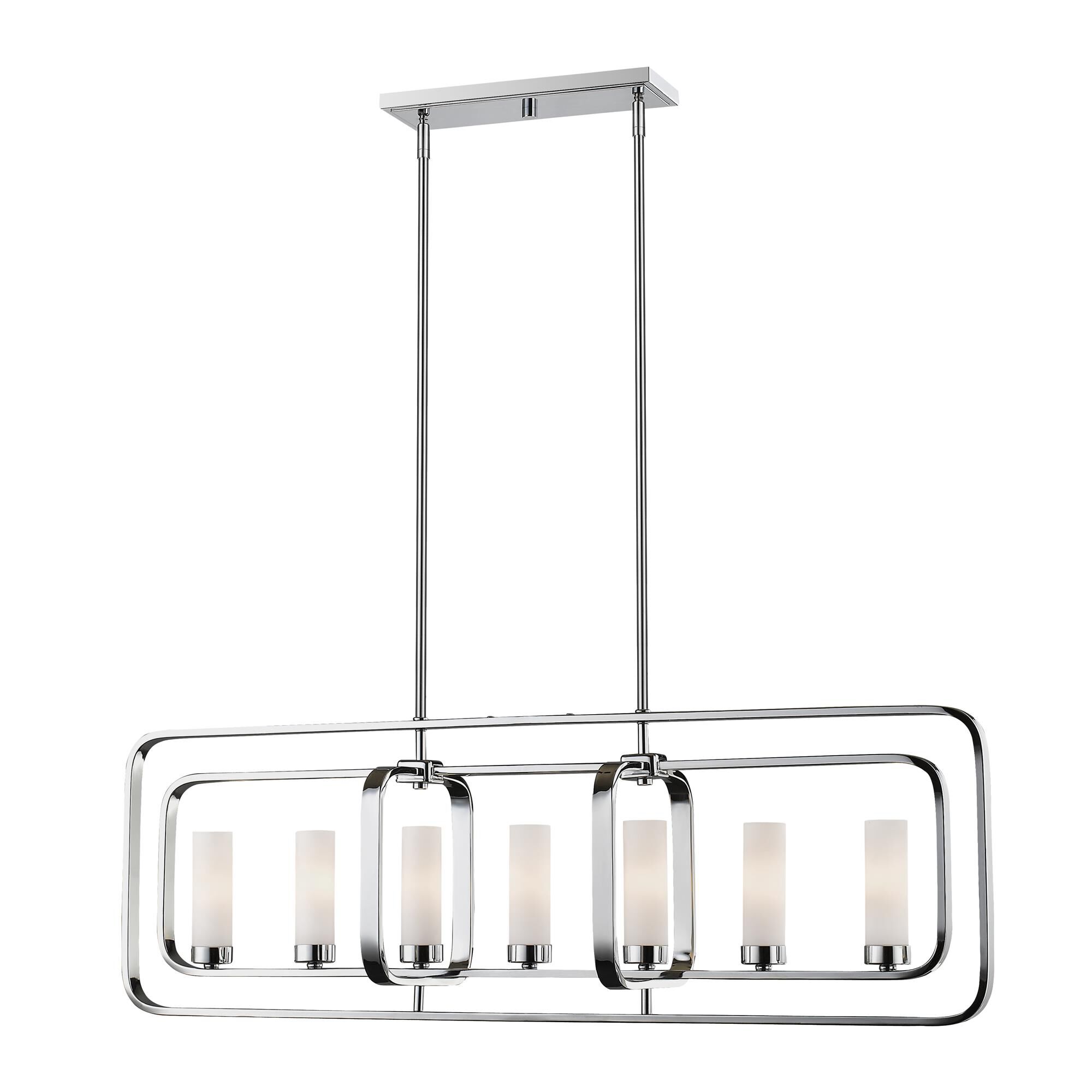 Shown in Chrome finish and Glass shade