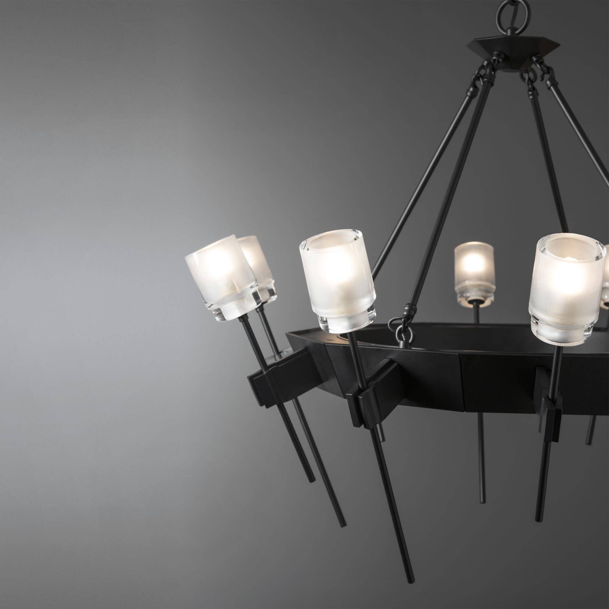 Shown in Black finish and Cast glass and Cast Glass shade