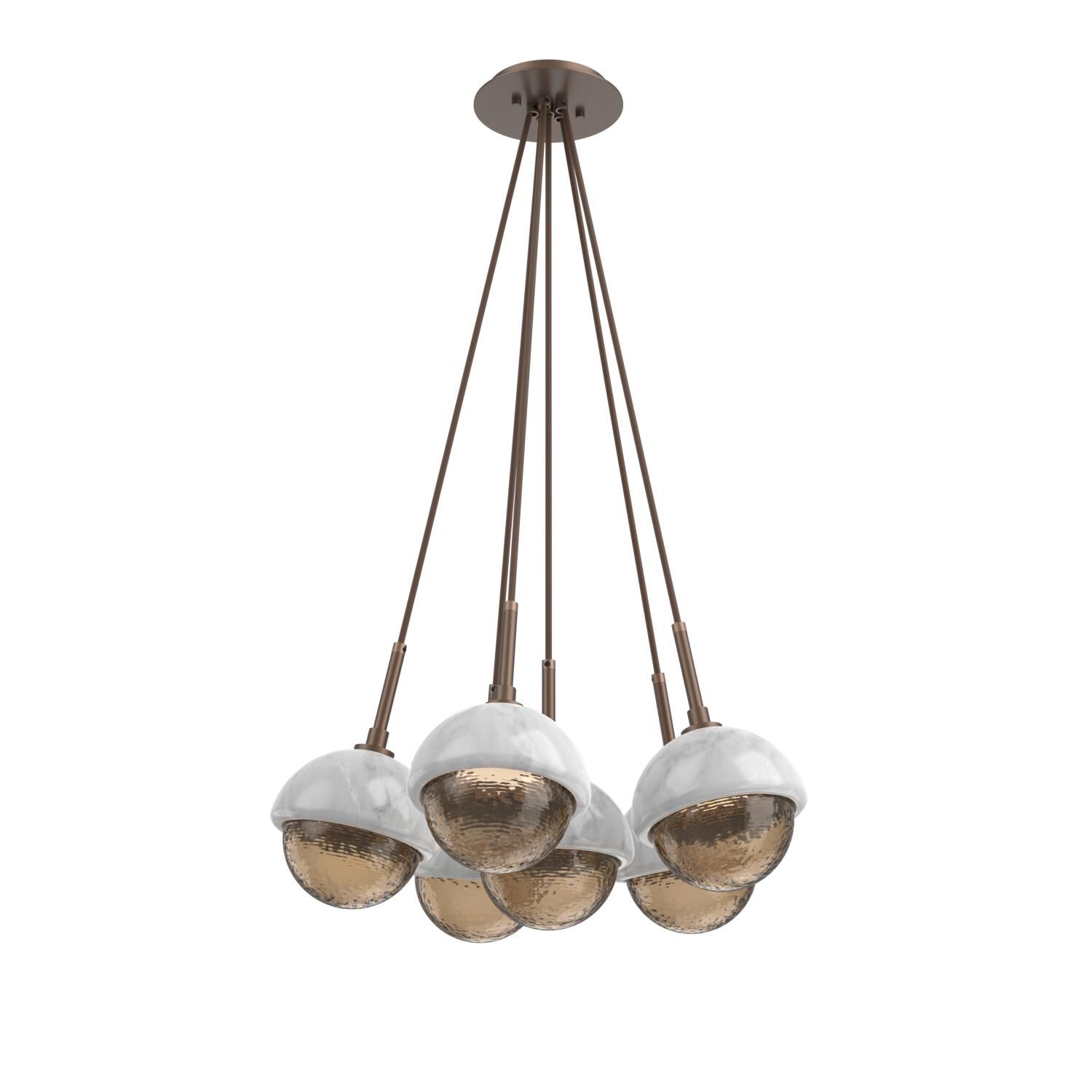 Levi Wilson Cabochon 19 Inch Multi Pendant Light by Hammerton Studio
