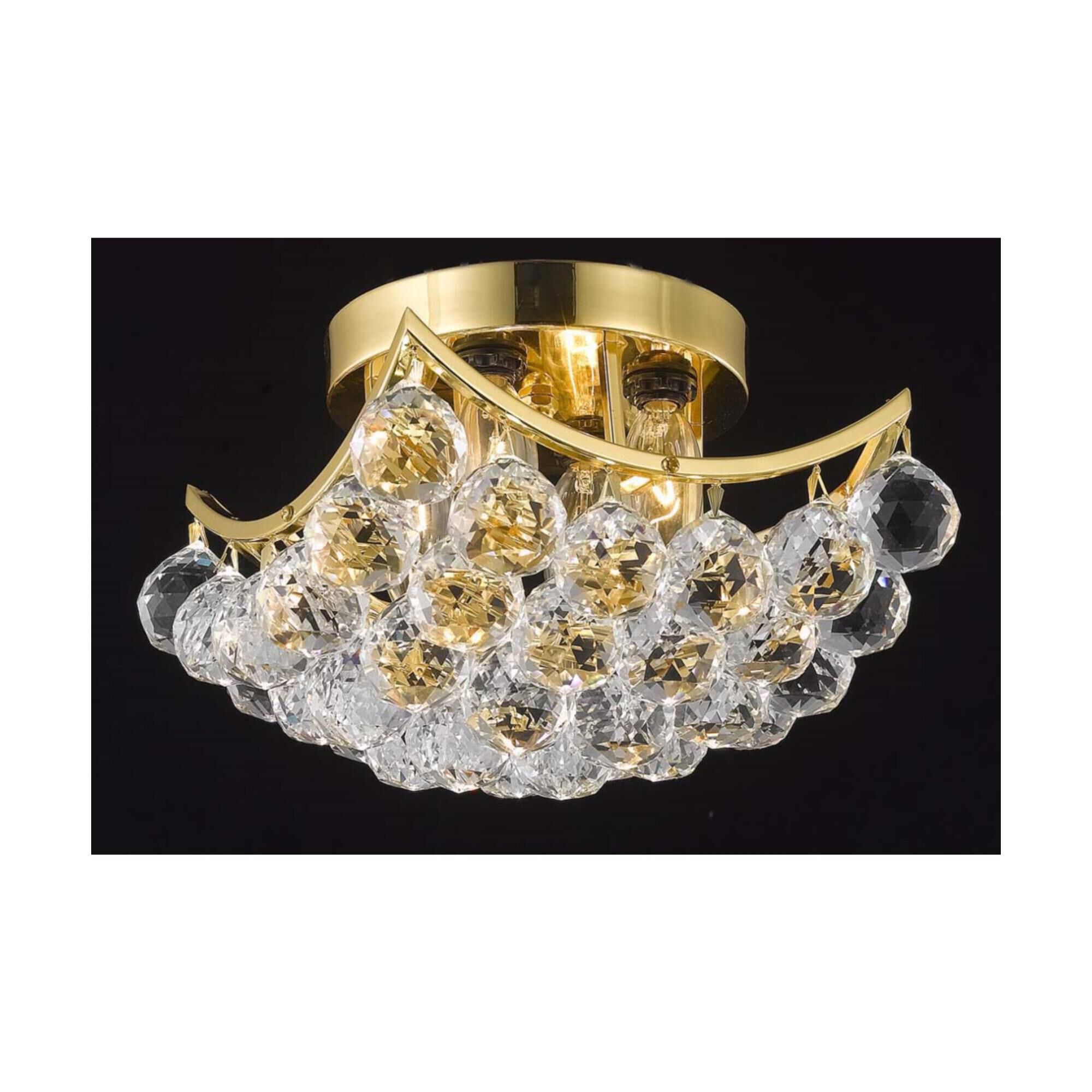 Corona 10 Inch 4 Light Flush Mount by Elegant Lighting