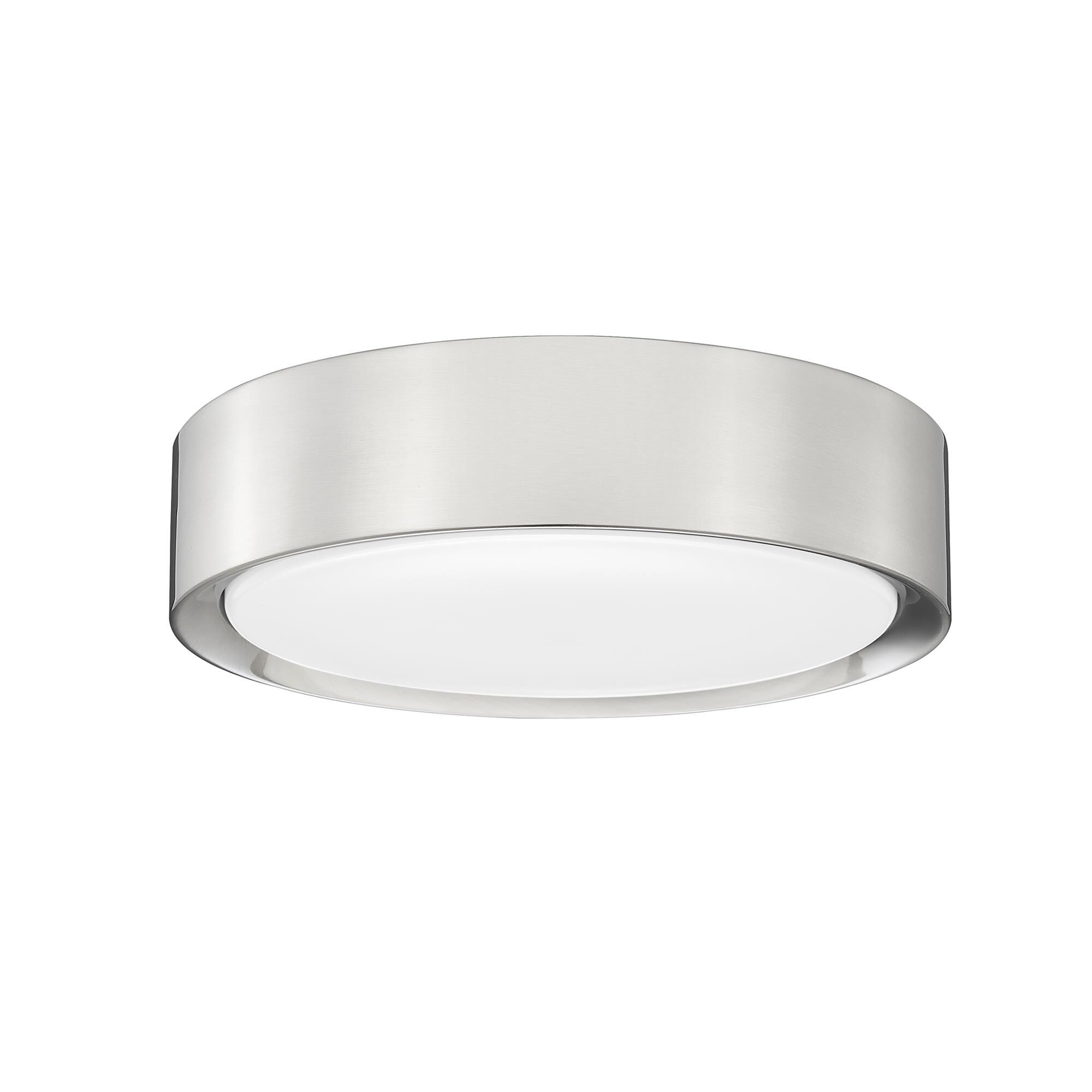 Shown in Brushed Nickel finish and Frosted glass and Frosted shade