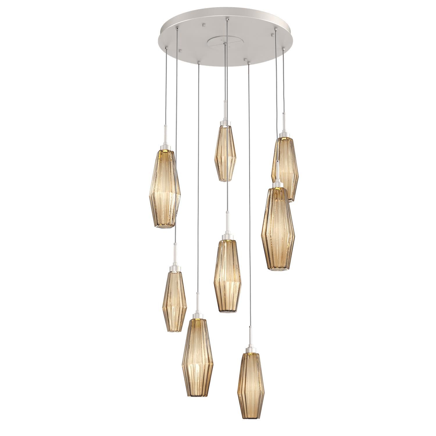 Aalto 27 Inch 8 Light LED Multi Light Pendant by Hammerton Studio