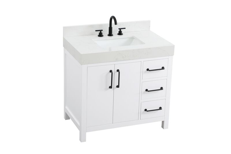 Nathan 36 Inch Bath Vanity by Elegant Dcor