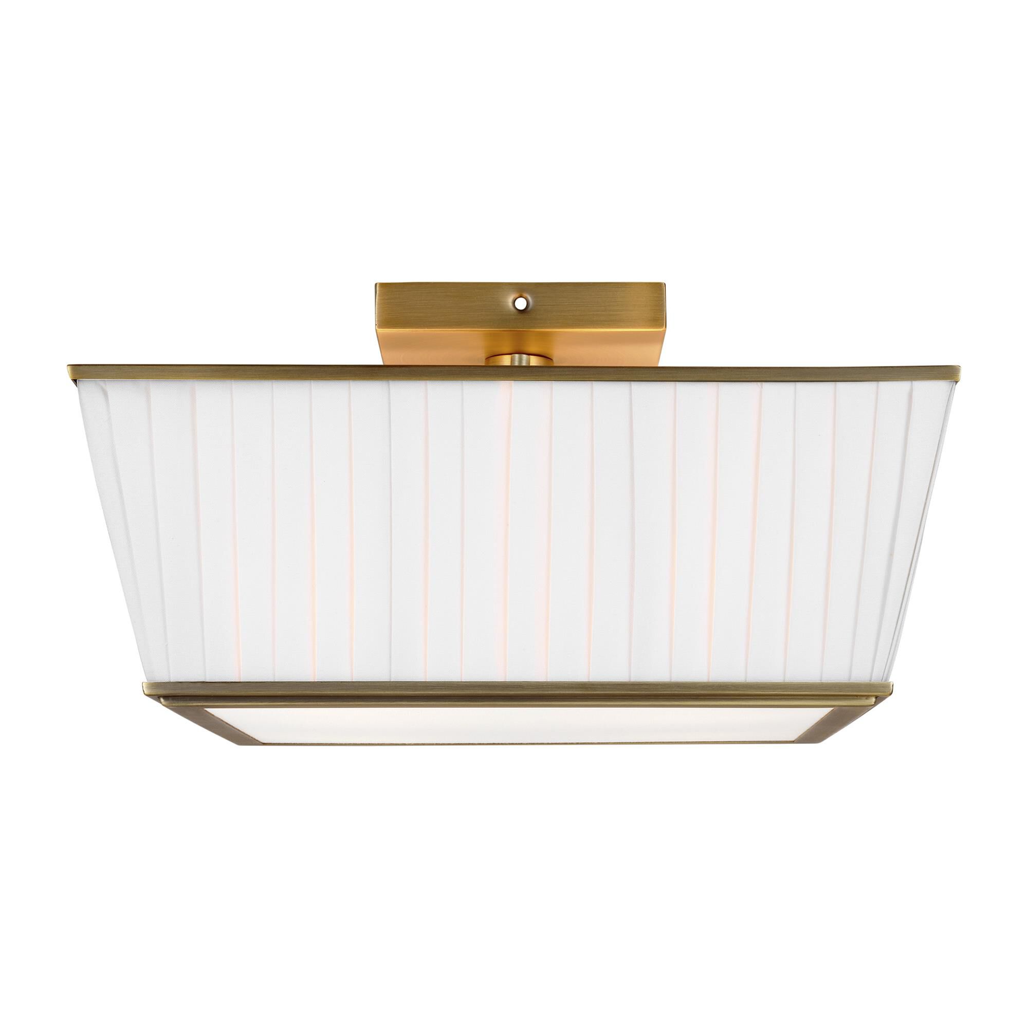 Shown in Time Worn Brass finish and Milk White glass