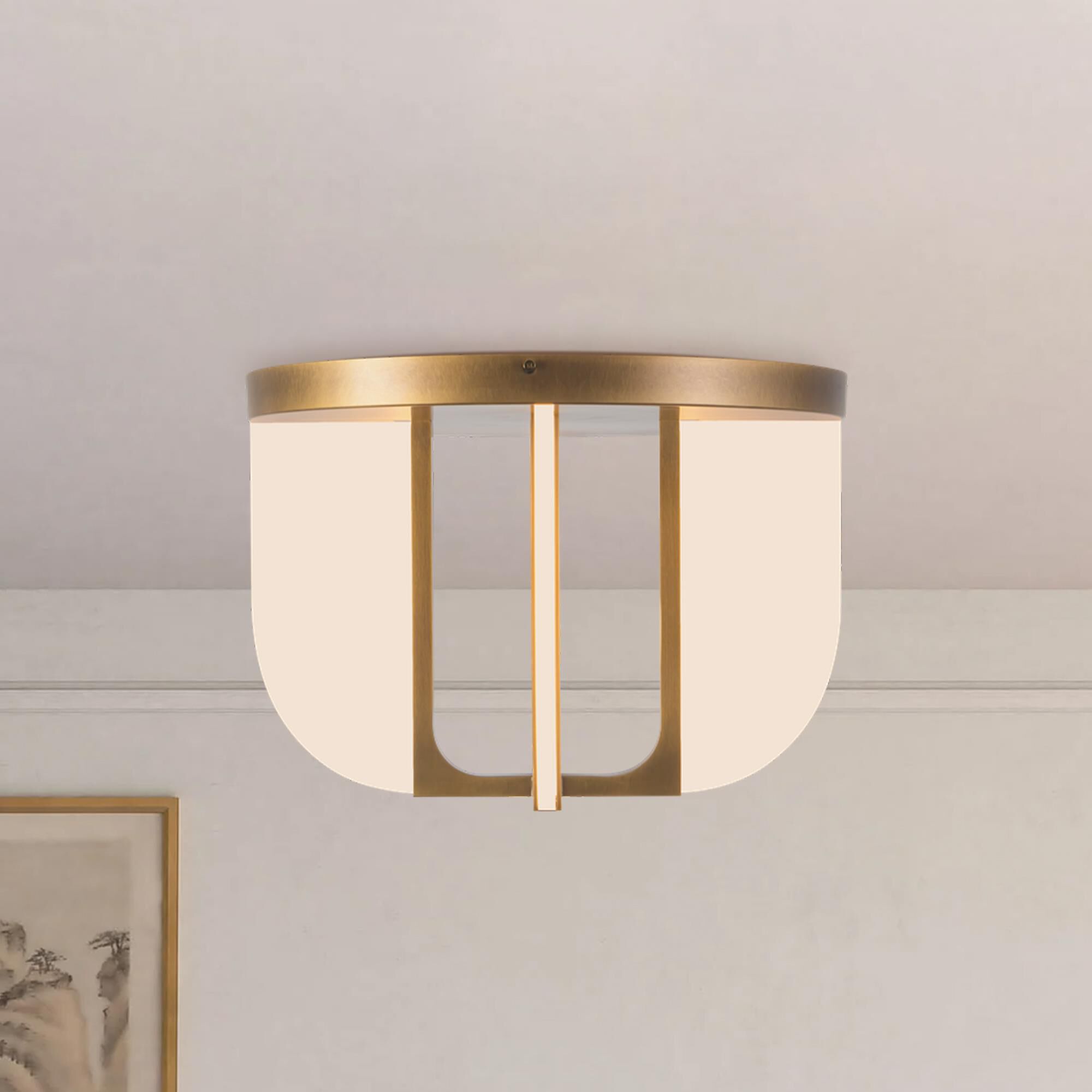 Elisa Carlucci Anders 17 Inch Semi Flush Mount by Alora Lighting
