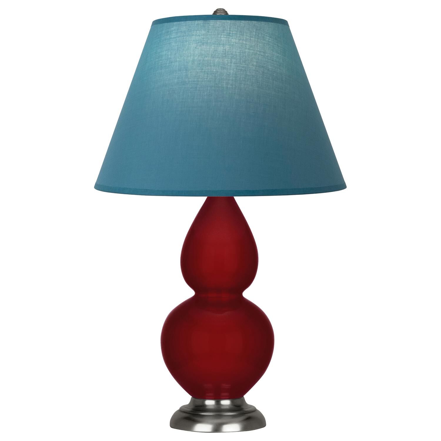 Shown in Sangria finish and Bright Blue and Gray shade and Antique Silver accent