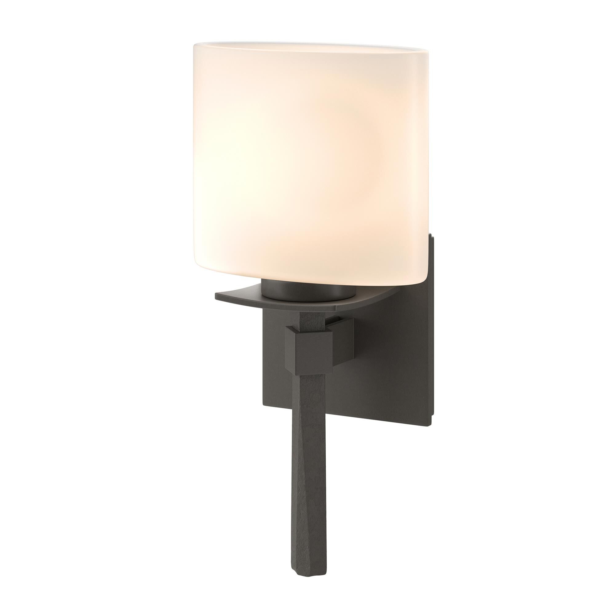 Shown in Dark Smoke finish and Opal  glass