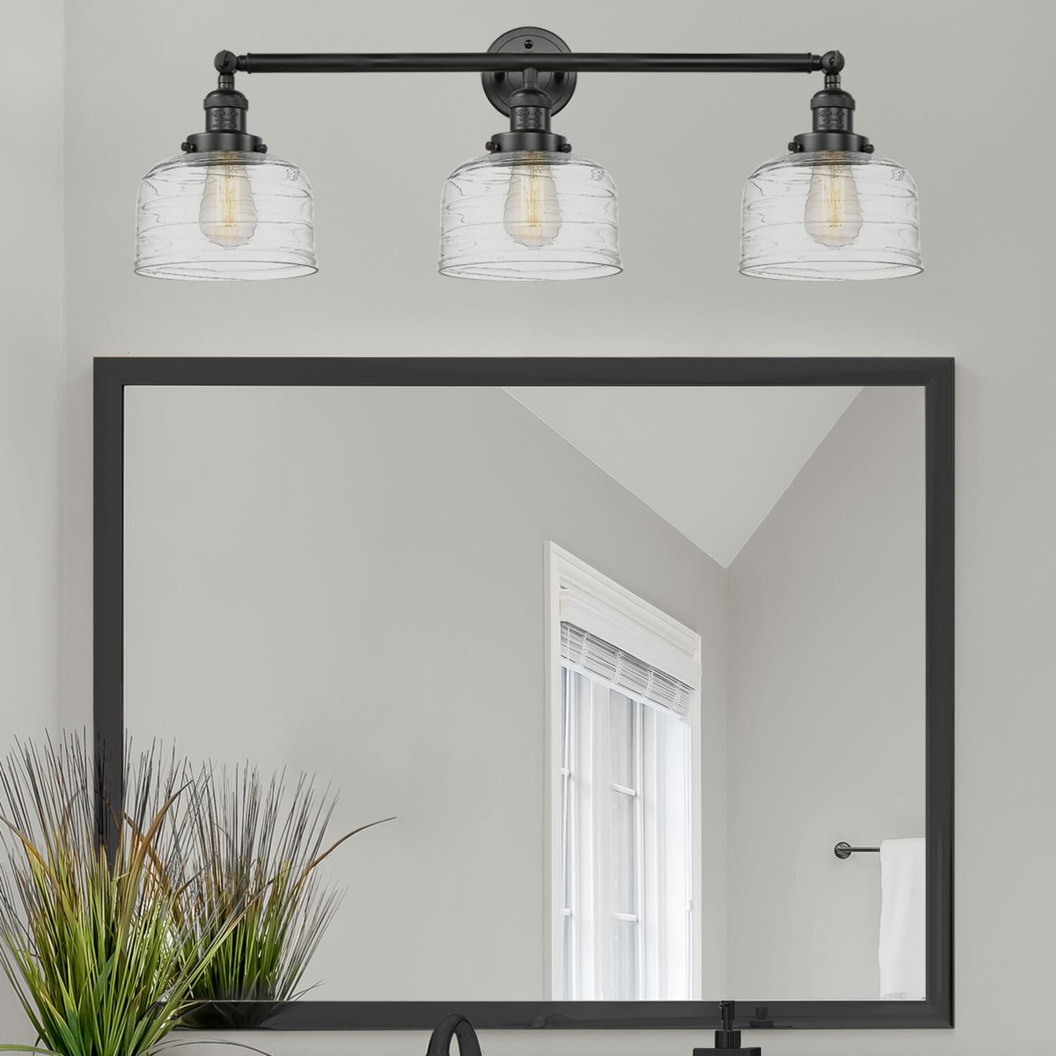 Bruno Marashlian Large Bell 32 Inch 3 Light Bath Vanity Light by Innovations Lighting