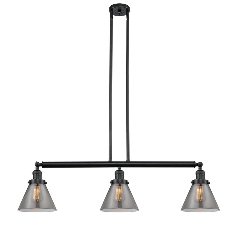 Bruno Marashlian Large Cone 36 Inch 3 Light Linear Suspension Light by Innovations Lighting