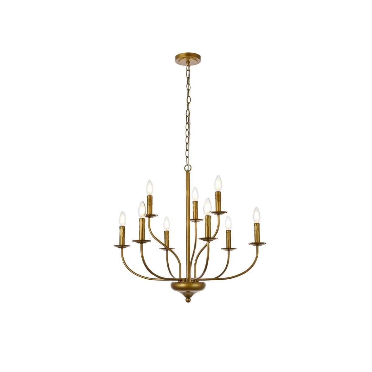 Westley 28 Inch 9 Light Chandelier by Elegant Lighting