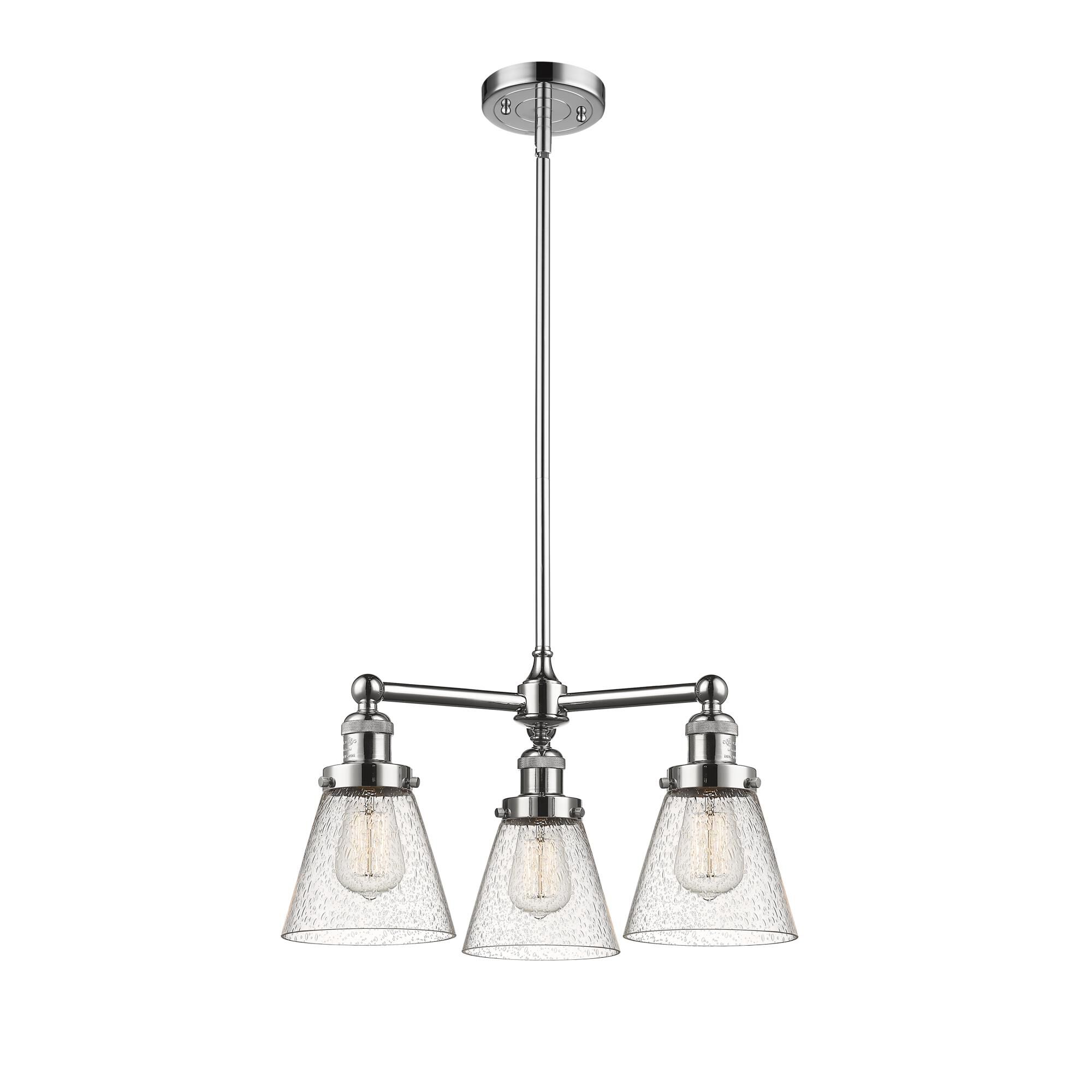 Shown in Polished Nickel finish and Seedy glass