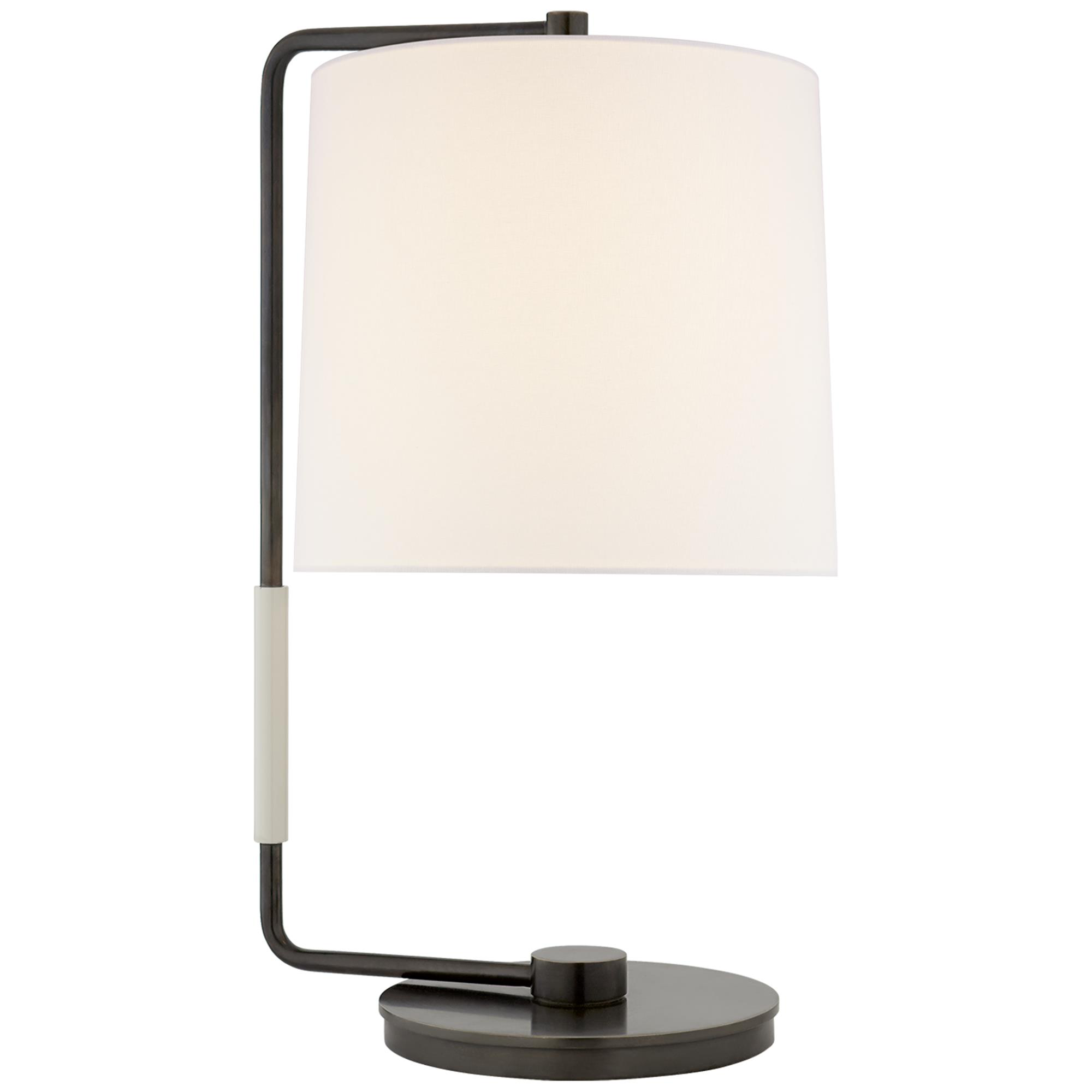 Shown in Bronze finish and Linen shade