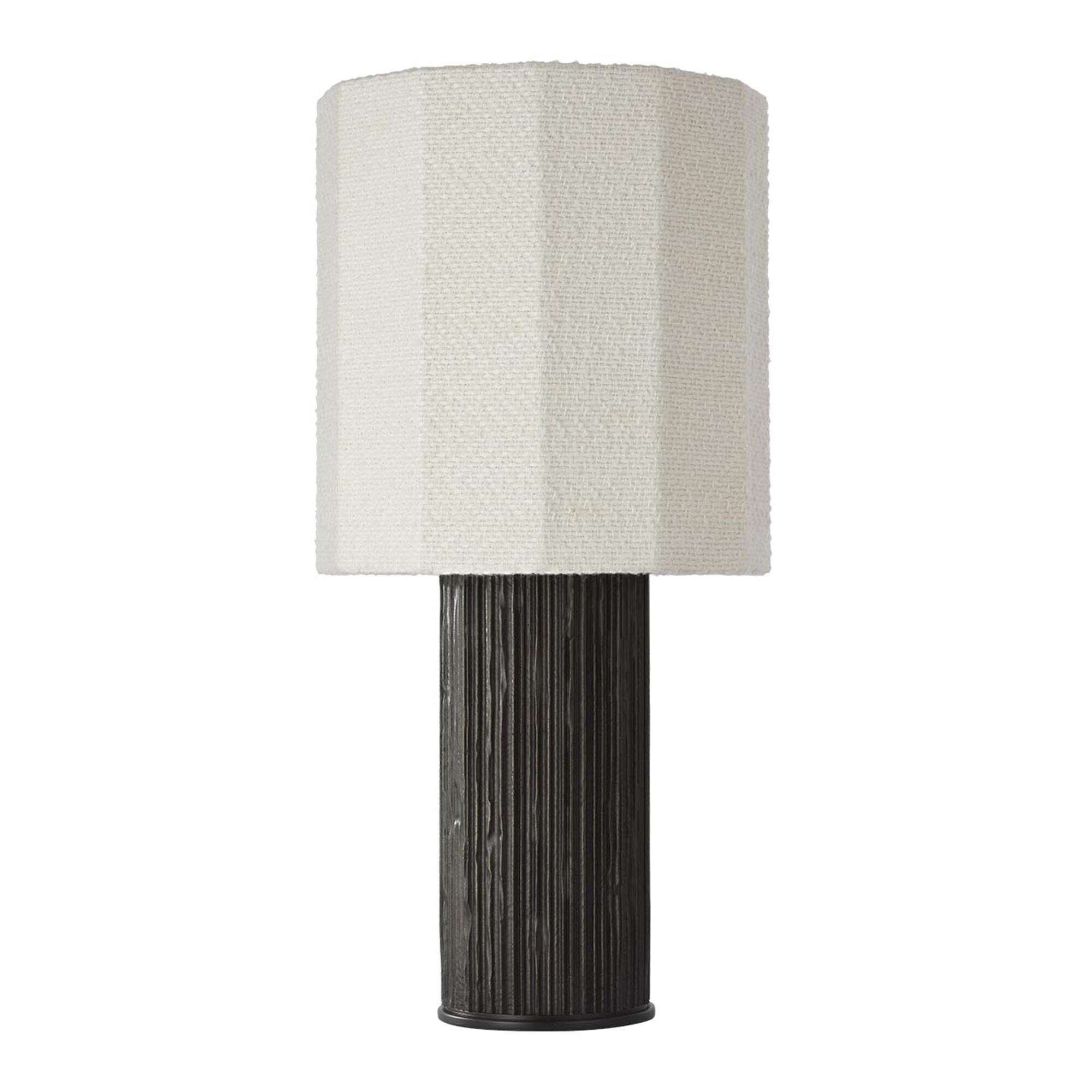 Shown in Ridged Carbon finish and Decorative Boucle shade