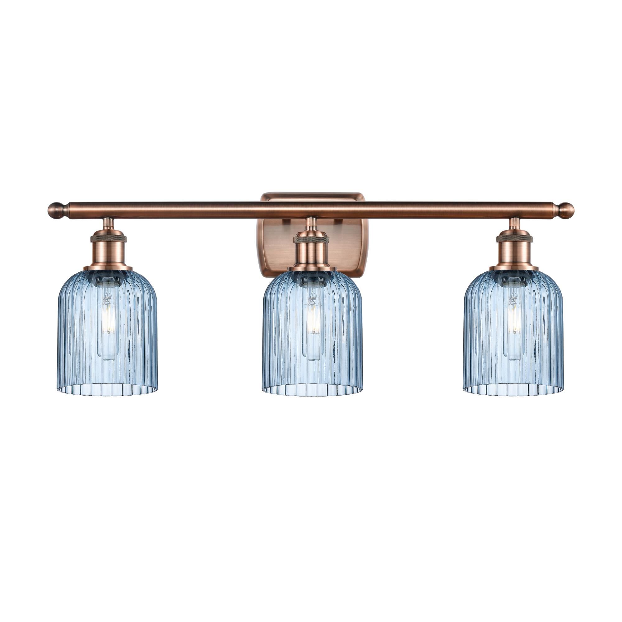 Shown in Antique Copper finish and Princess Blue shade