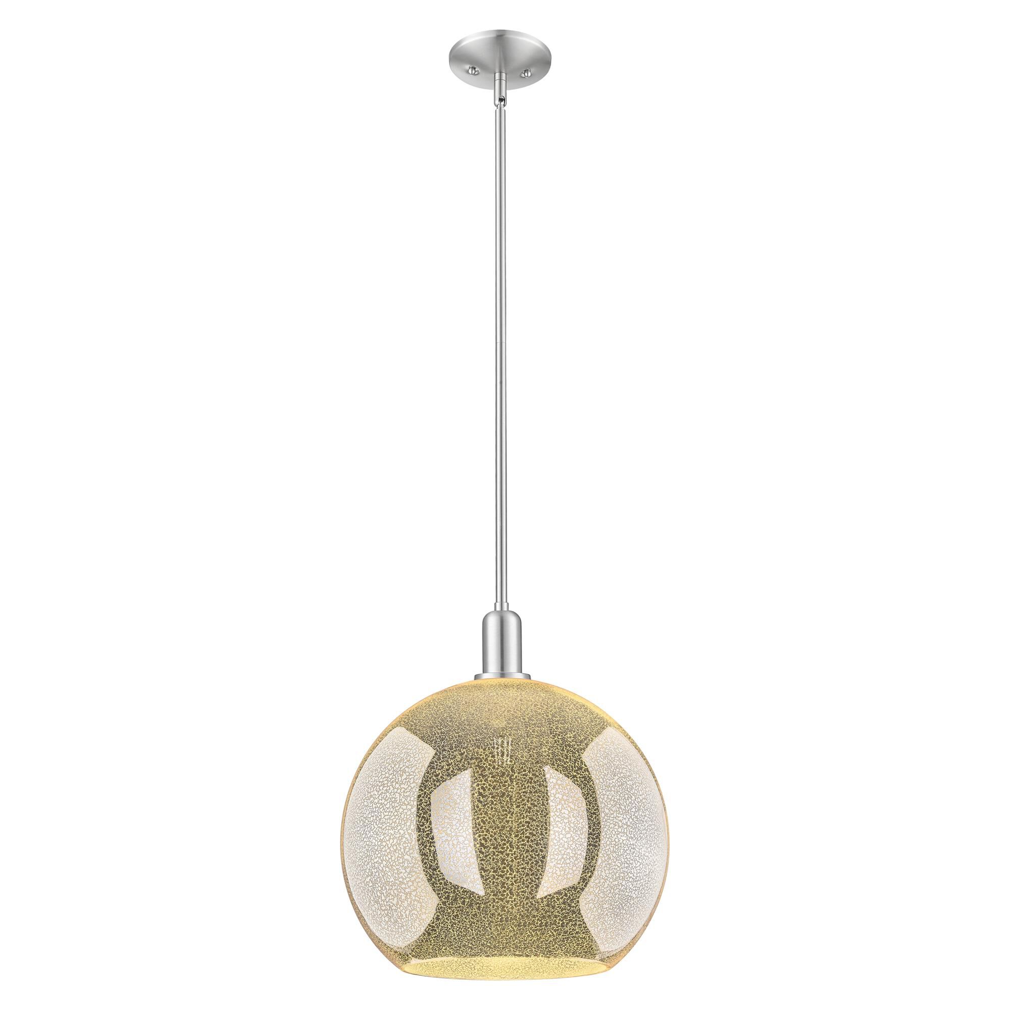 Shown in Brushed Satin Nickel finish and Mercury glass