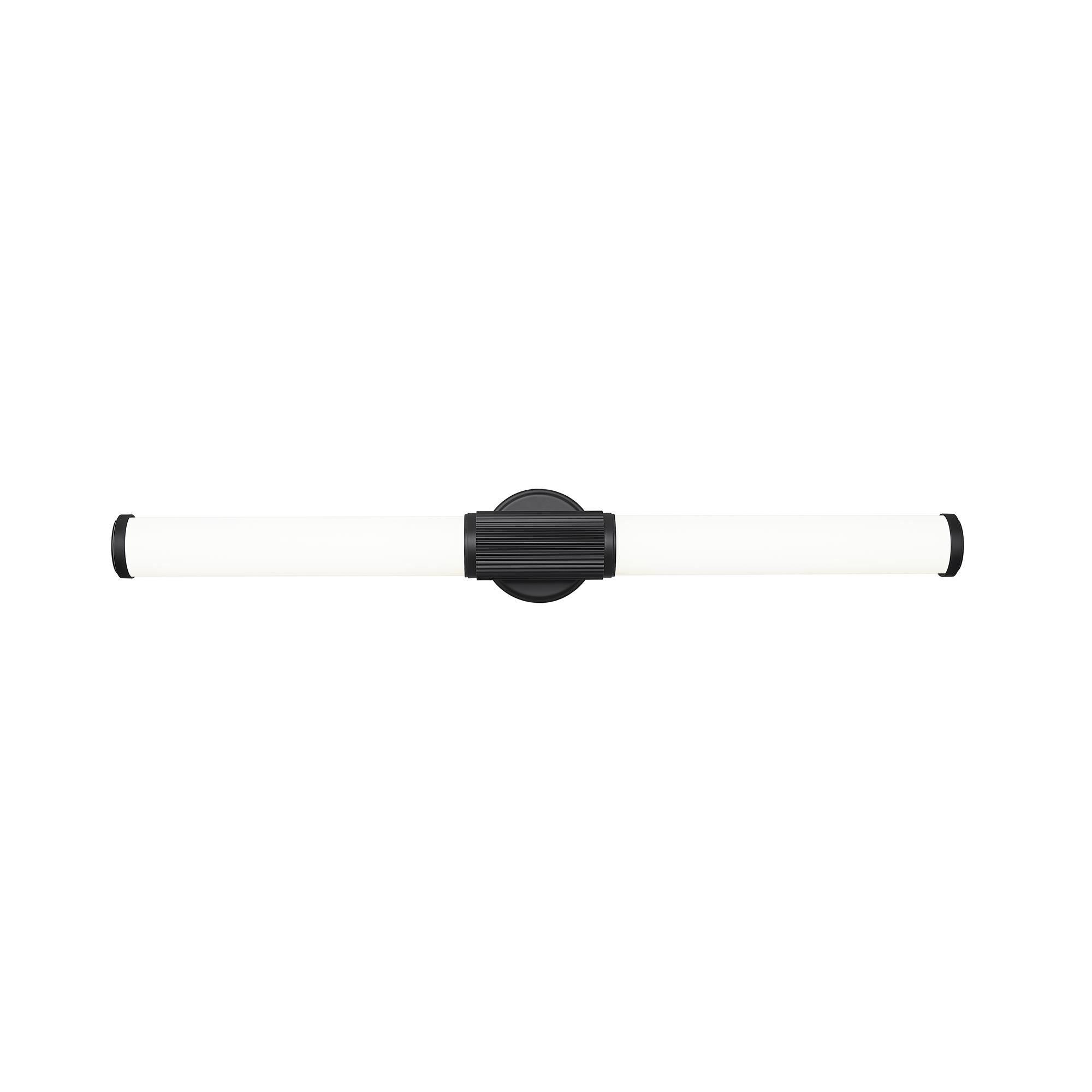 Shown in Matte Black finish and Opal White glass and Opal White shade