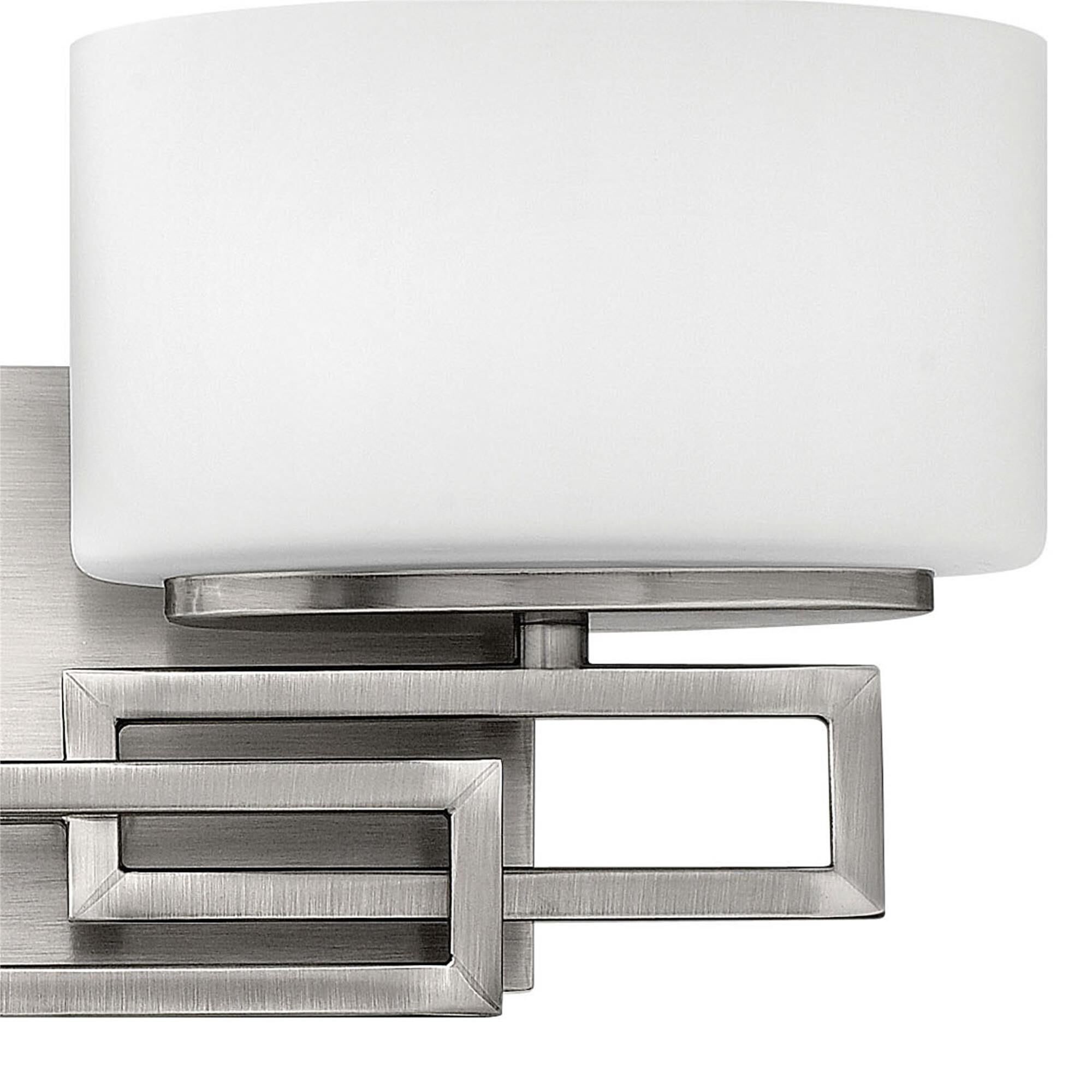Shown in Antique Nickel finish and Etched Opal glass