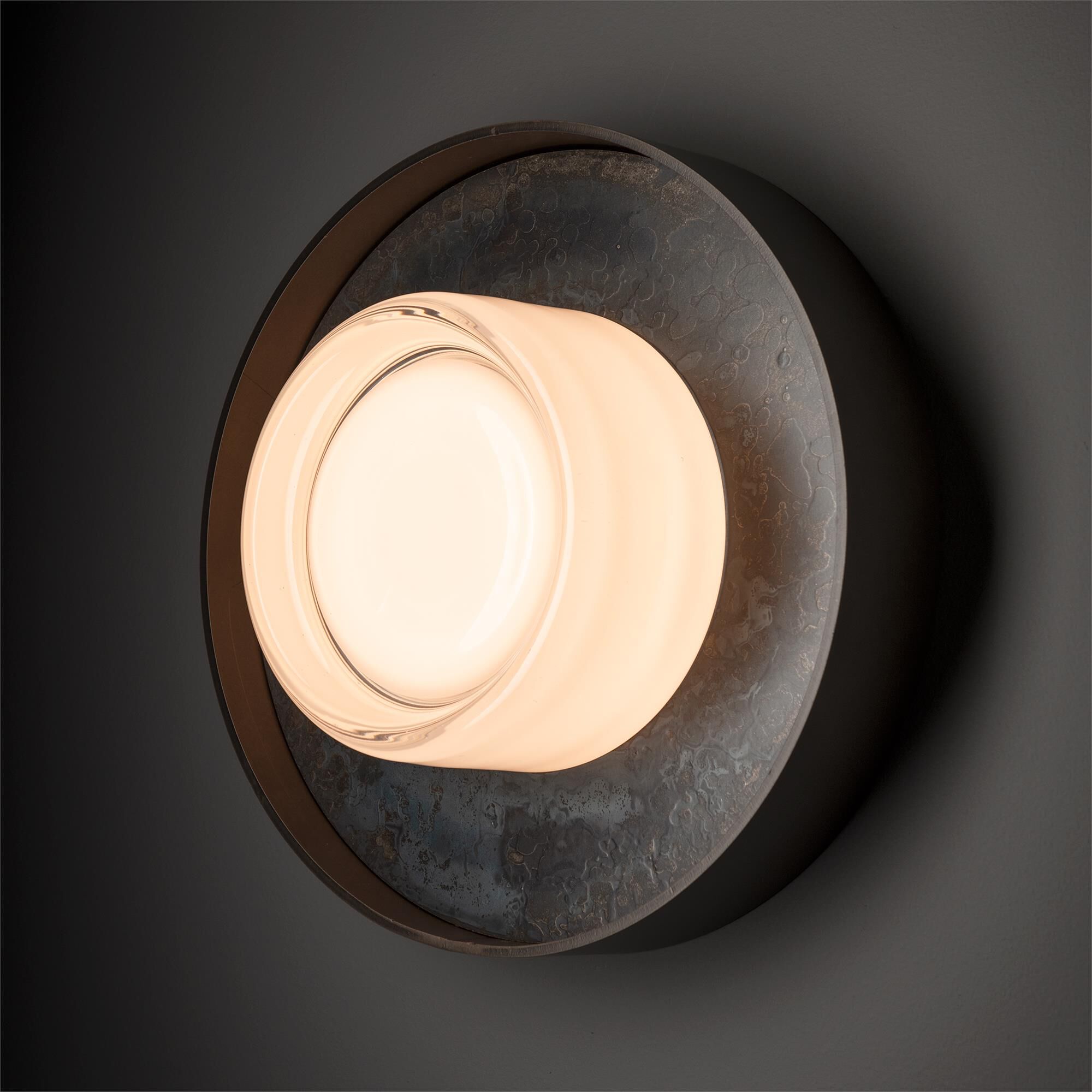 Shown in Dark Smoke finish and Clear glass and Clear Steel accent