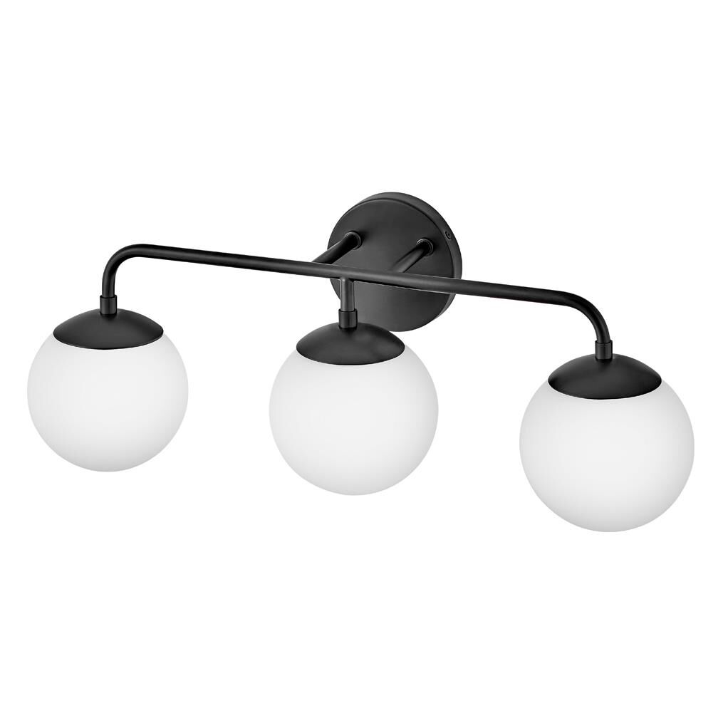 Shown in Black finish and White glass